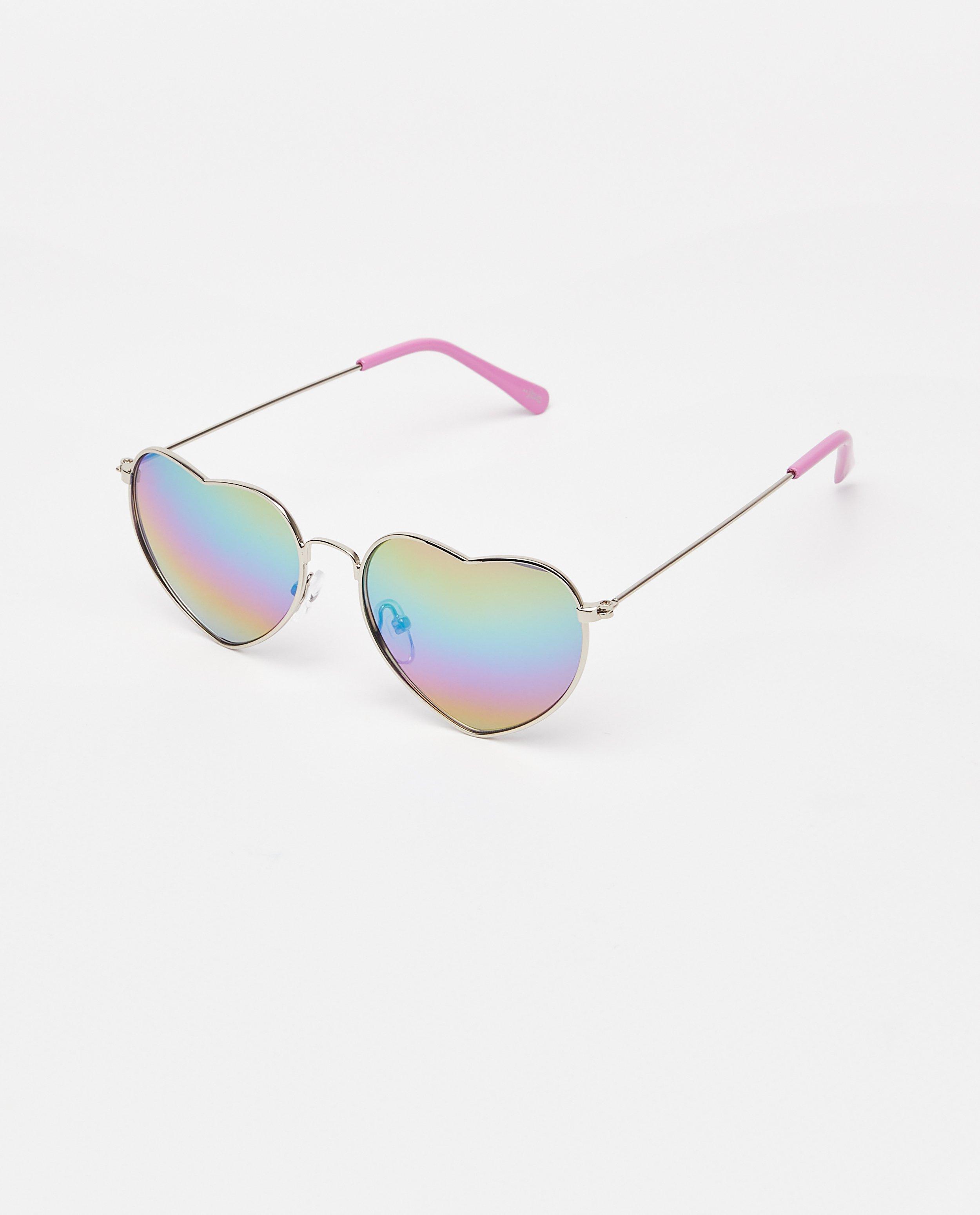 Lunettes de soleil grises avec monture en forme de cœurs - null - JBC