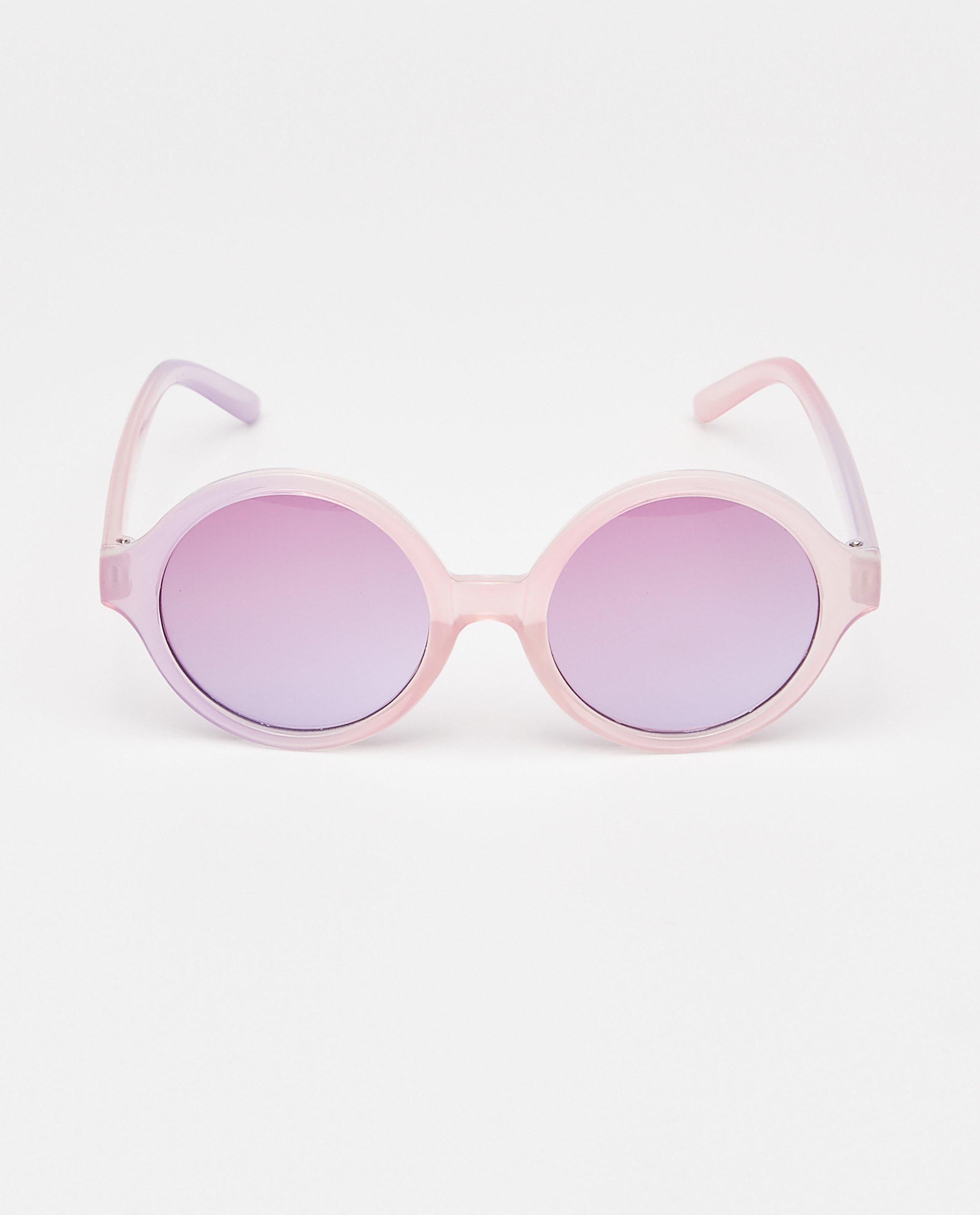 Zonnebrillen - Roze zonnebril met ronde glazen