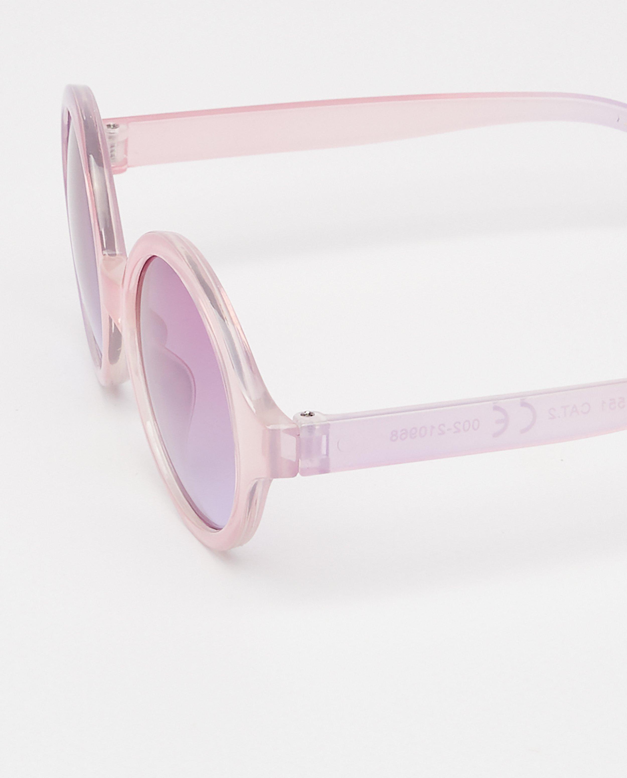 Zonnebrillen - Roze zonnebril met ronde glazen