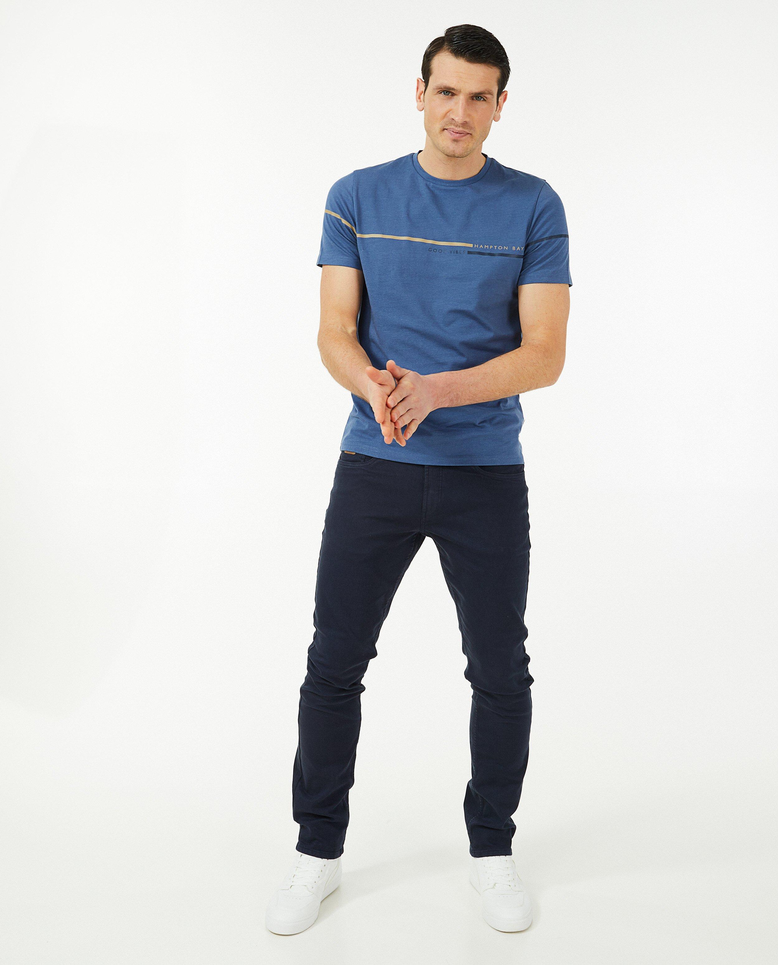 Blauwe slim broek Hampton Bays - Product Detail - donkerblauw - afbeelding nummer 1