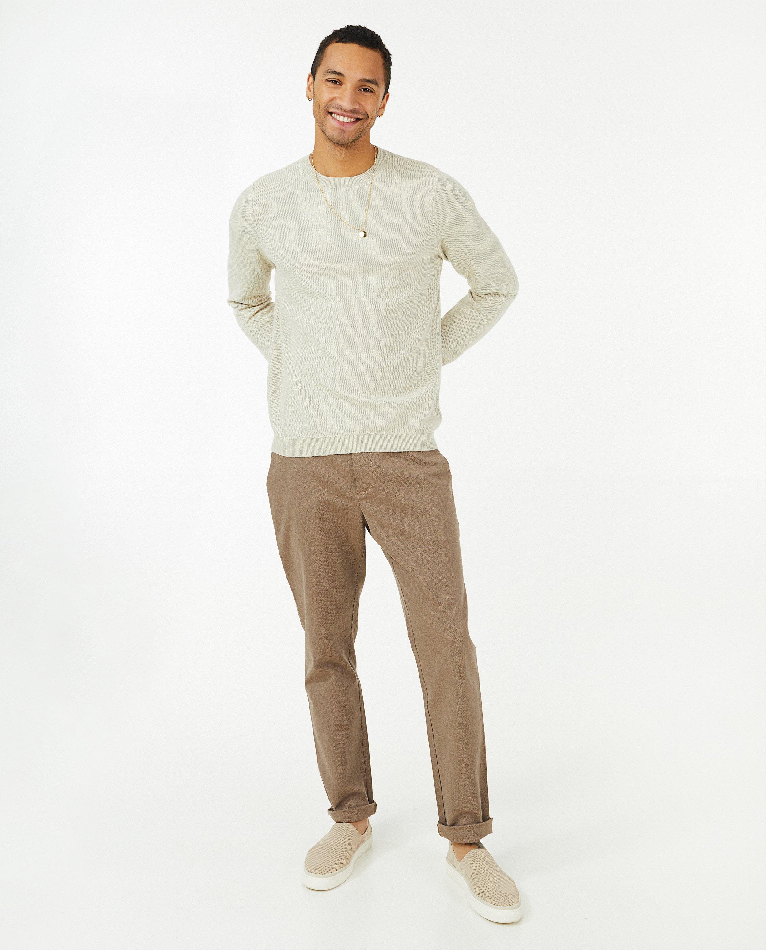 Beige trui met reliëf - null - Quarterback