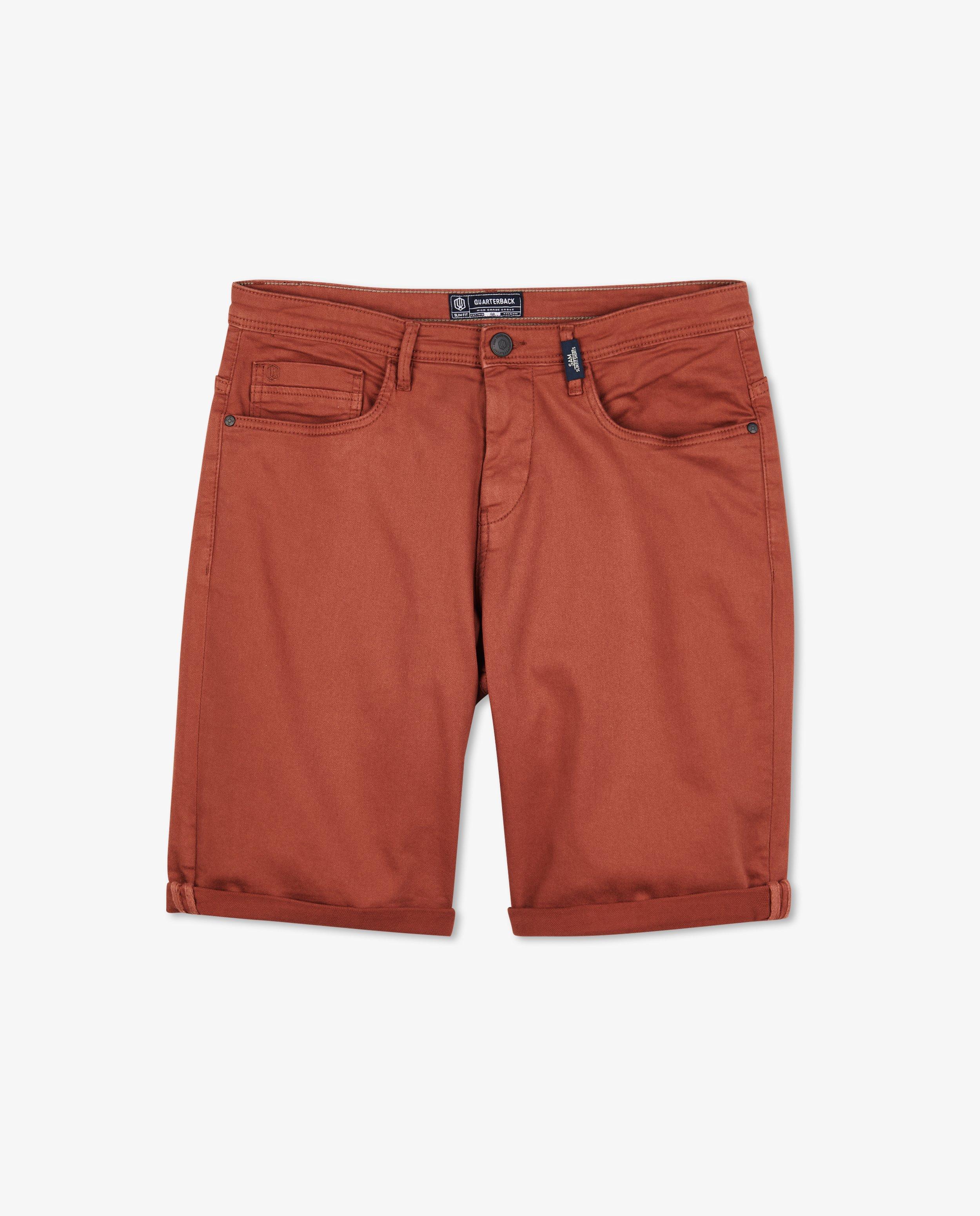 Shorten - Saliegroene short met slim fit