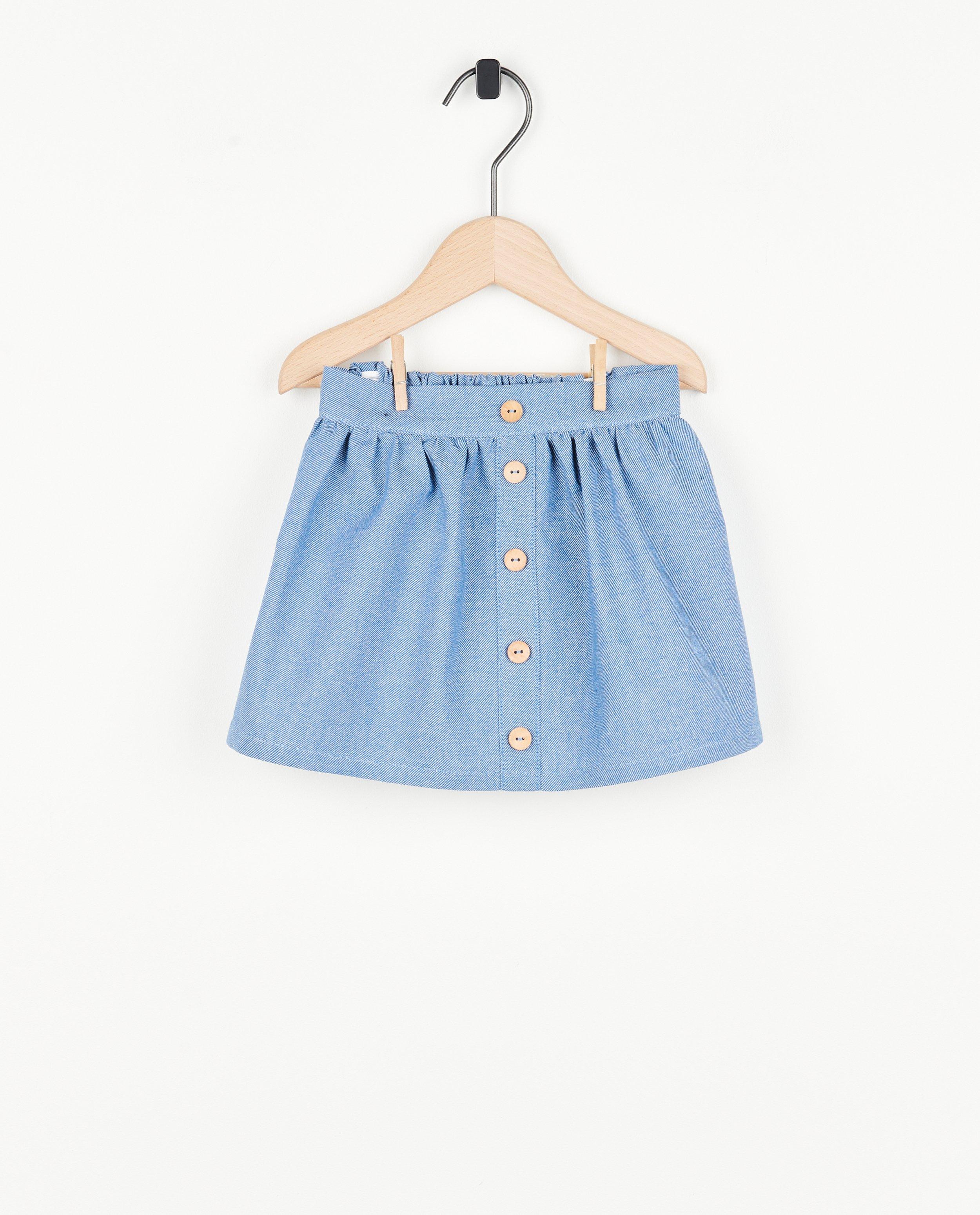 Jupe bleue avec une rangée de boutons - null - Cuddles and Smiles