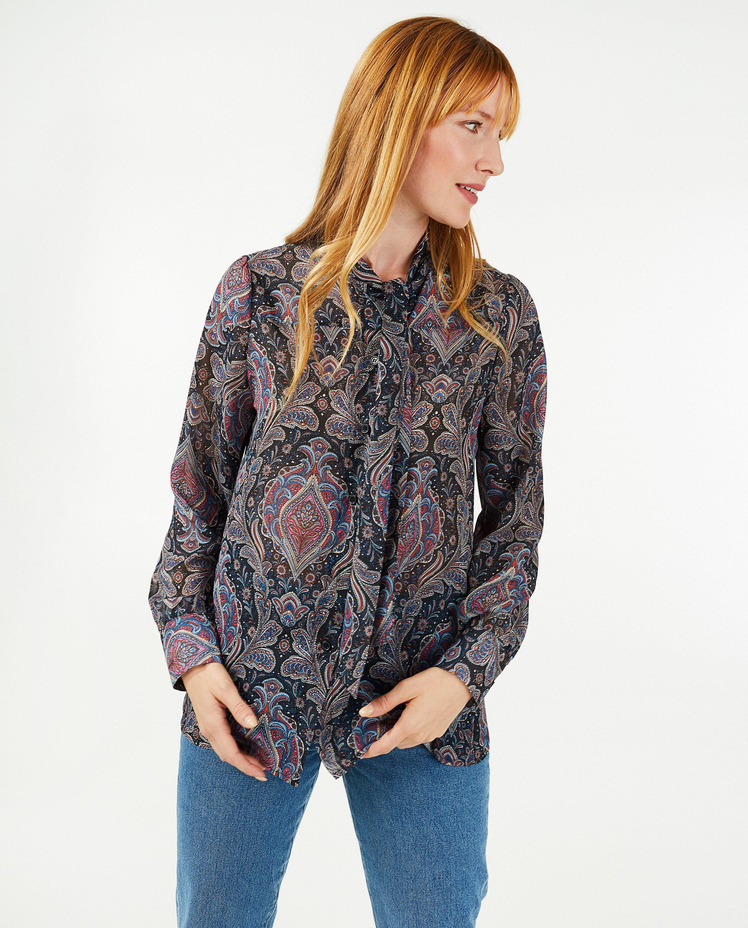 Blouse met paisley-print Ella Italia - Product Detail - blauw - afbeelding nummer 1