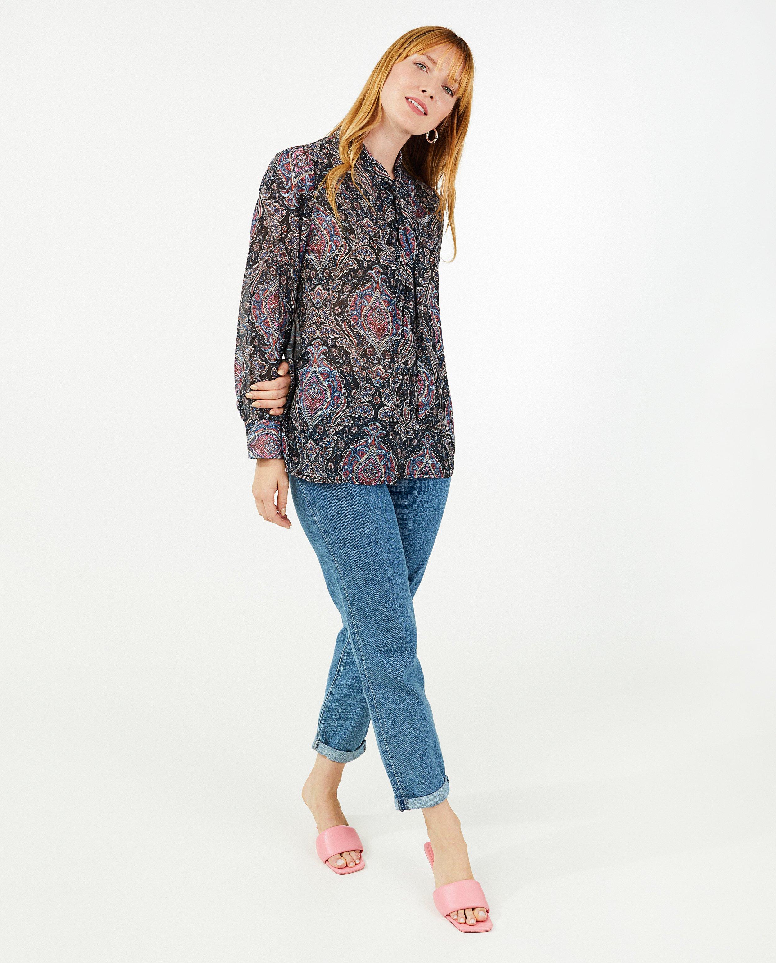 Blouse met paisley-print Ella Italia - Product Detail - blauw - afbeelding nummer 2
