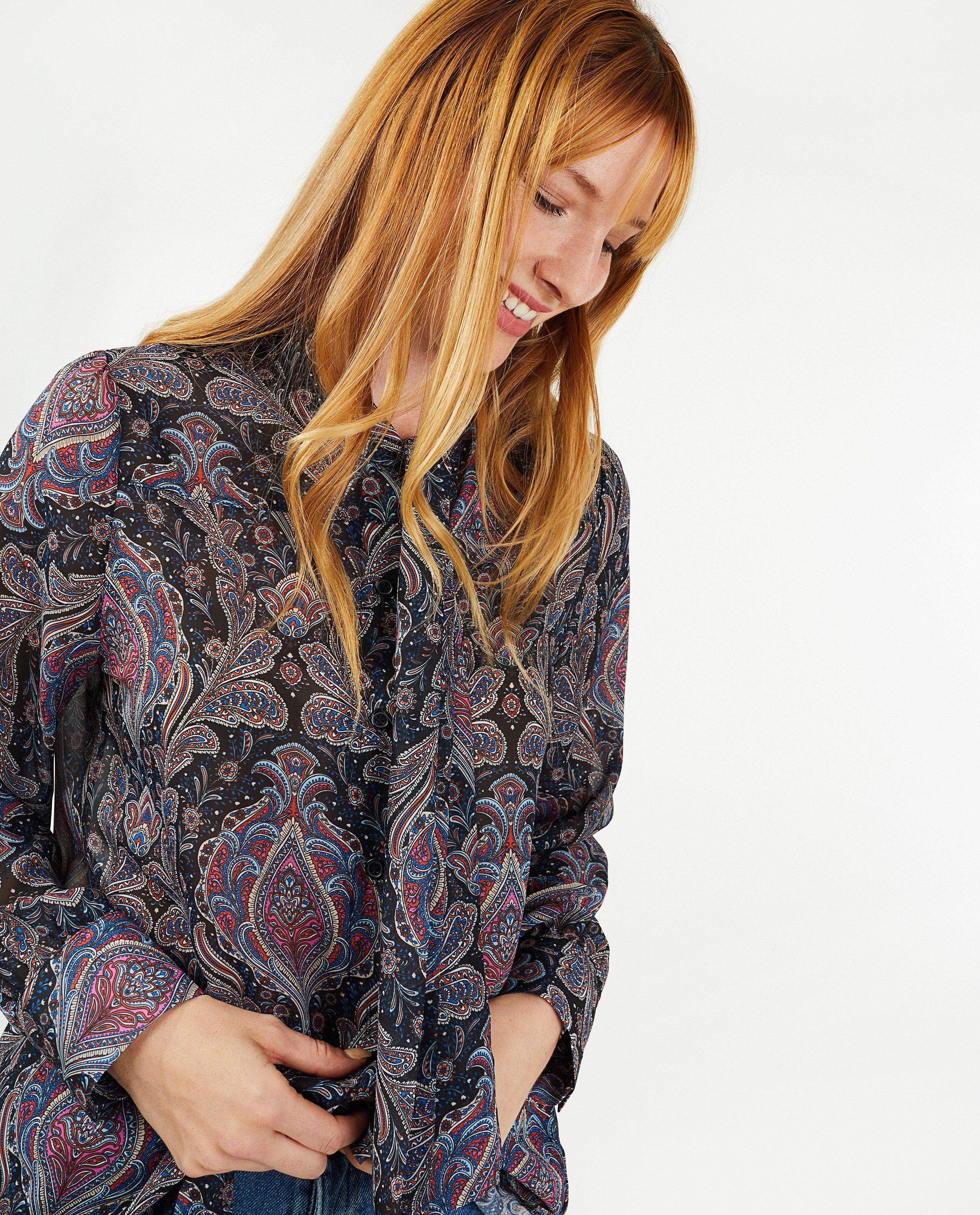 Blouse met paisley-print Ella Italia - Product Detail - blauw - afbeelding nummer 3