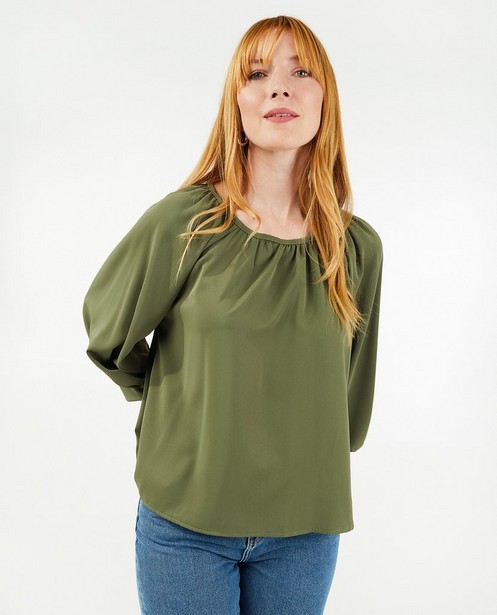 Hemden - Kakigroene blouse Ella Italia