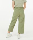 Jeans - Jupe-culotte verte à taille élastique