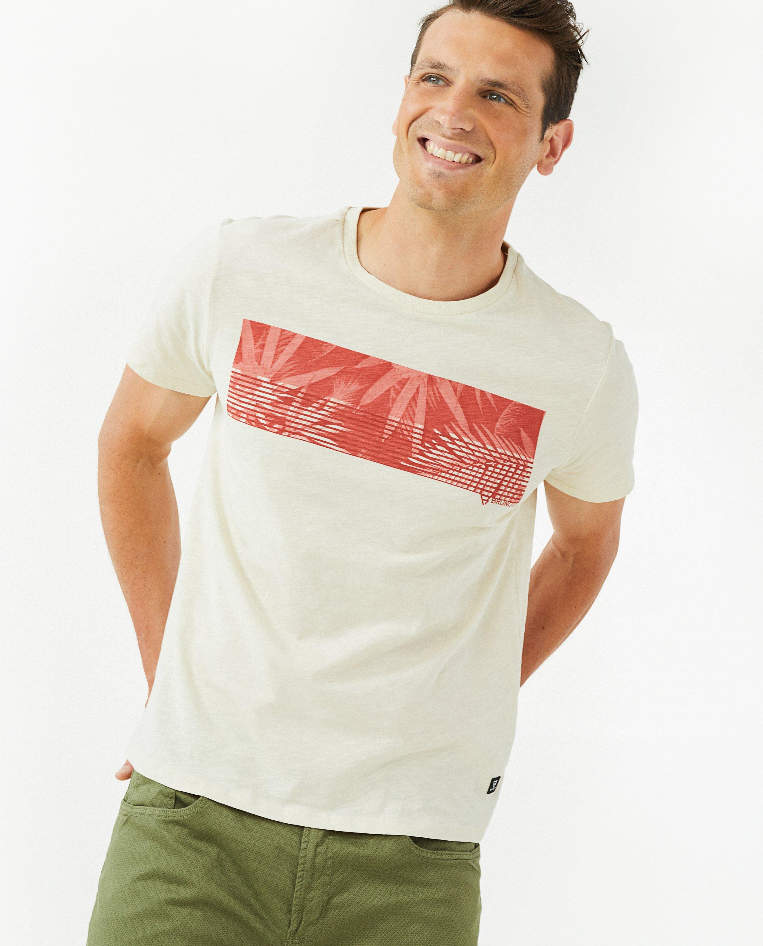 T-shirts - Beige T-shirt met print Brunotti