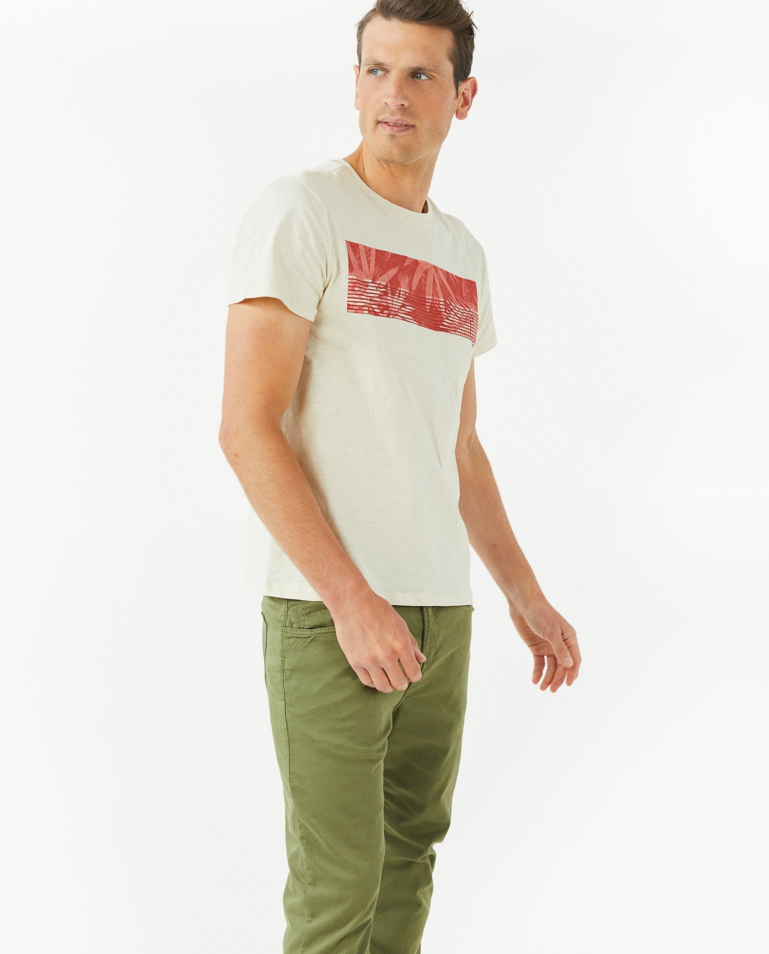 T-shirts - Beige T-shirt met print Brunotti
