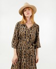 Kleedjes - Bruine jurk met print Ella Italia