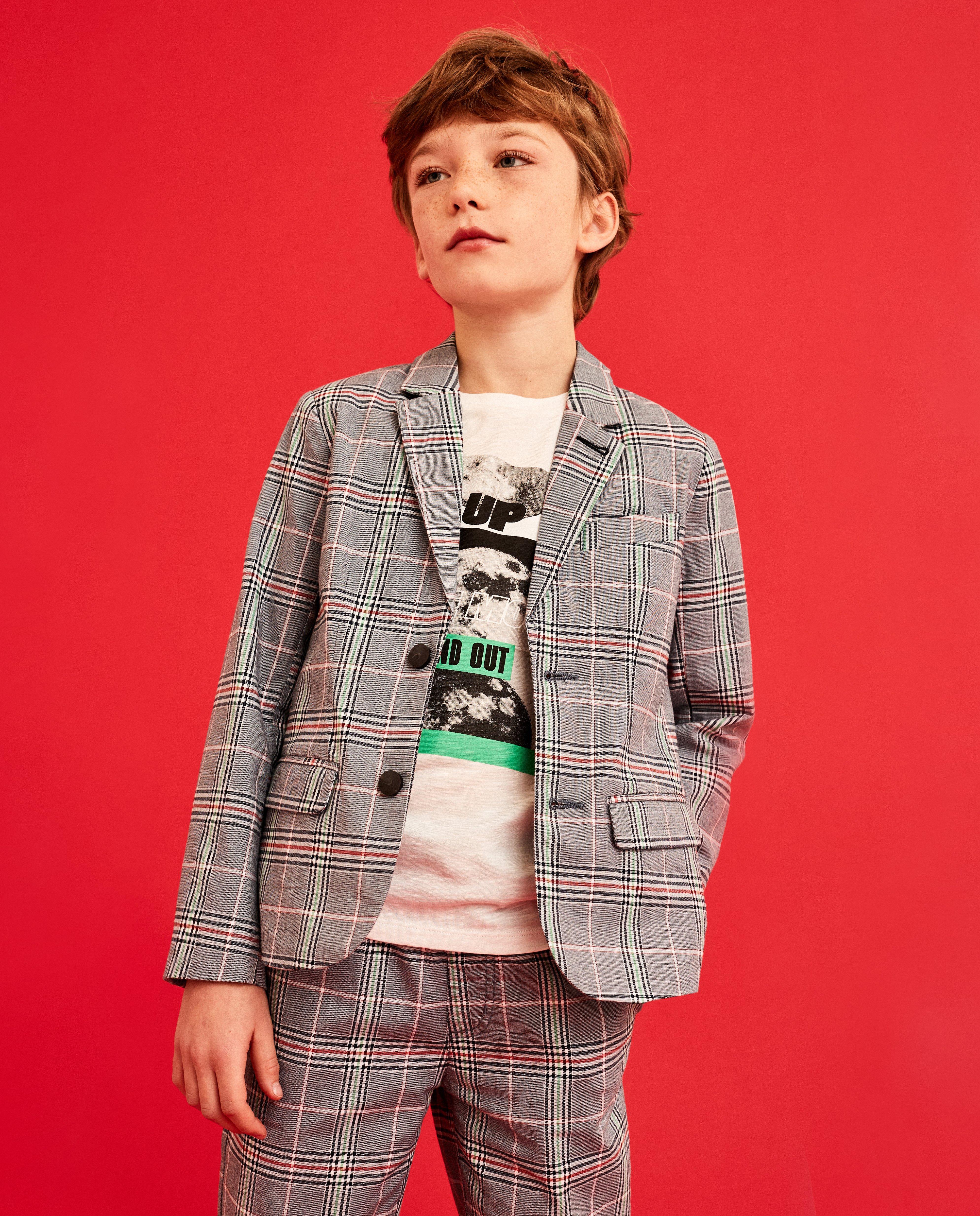 Blazers - Blauwe blazer met ruiten CKS