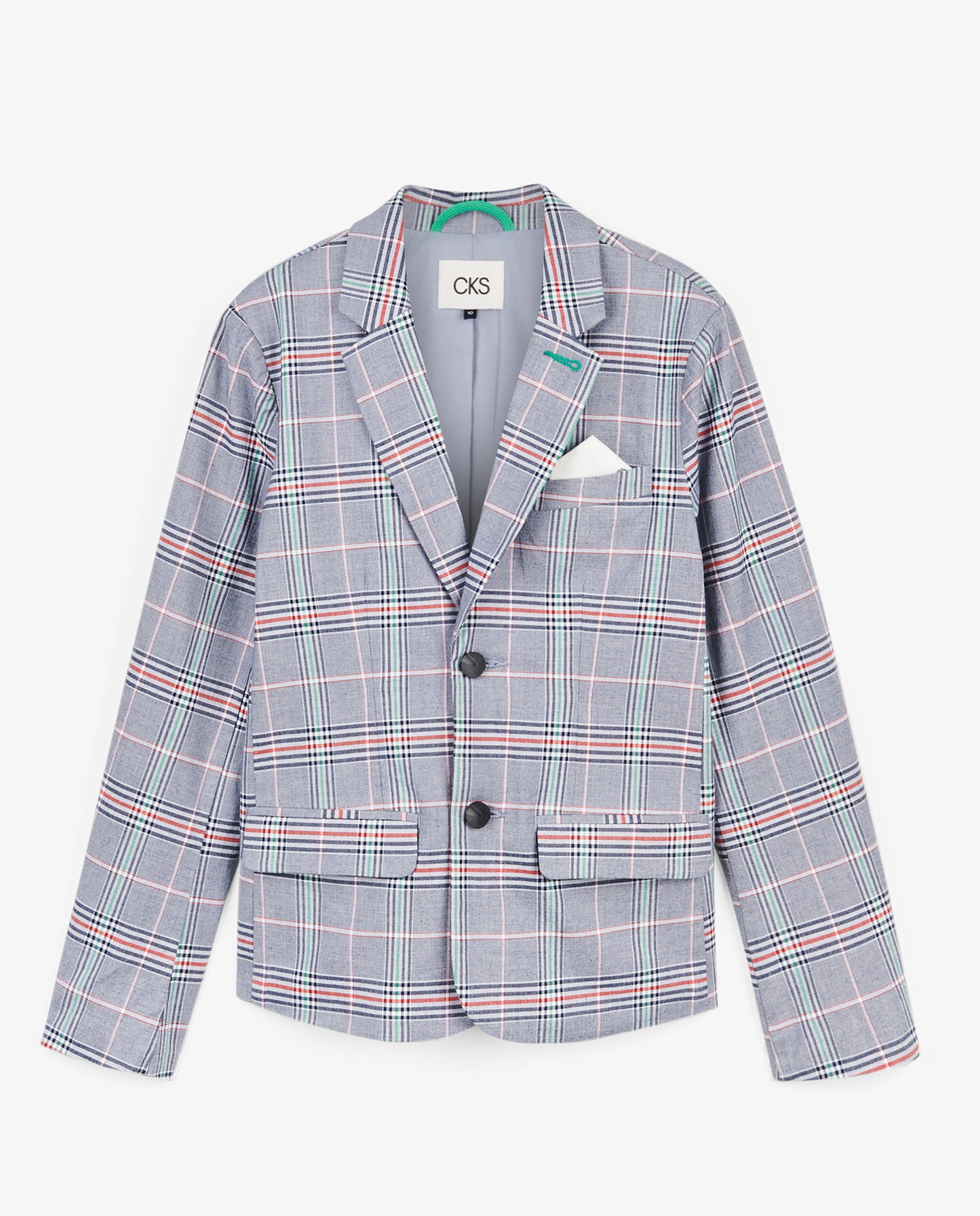 Blazers - Blauwe blazer met ruiten CKS