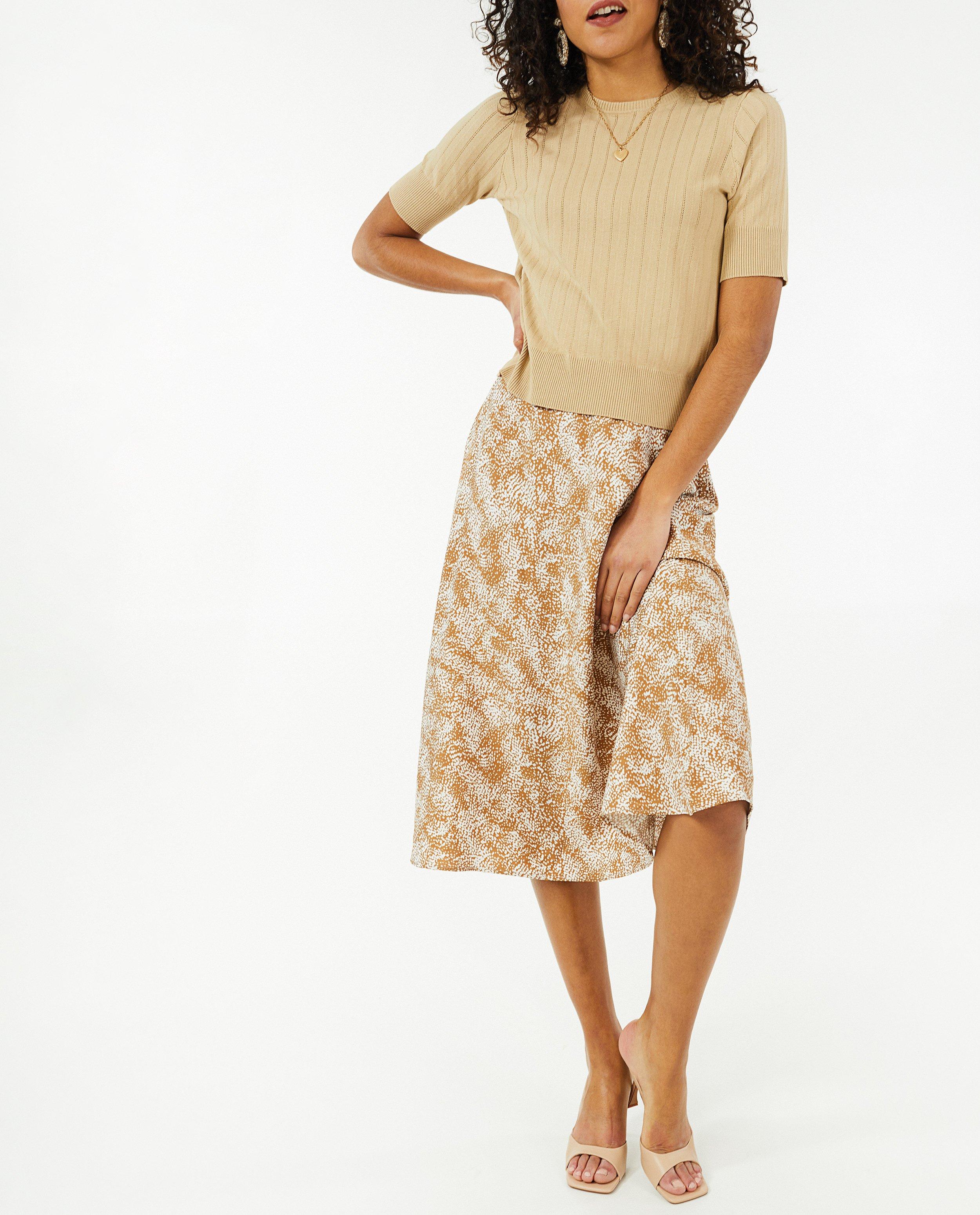 Rokken - Bruine rok met print Sora