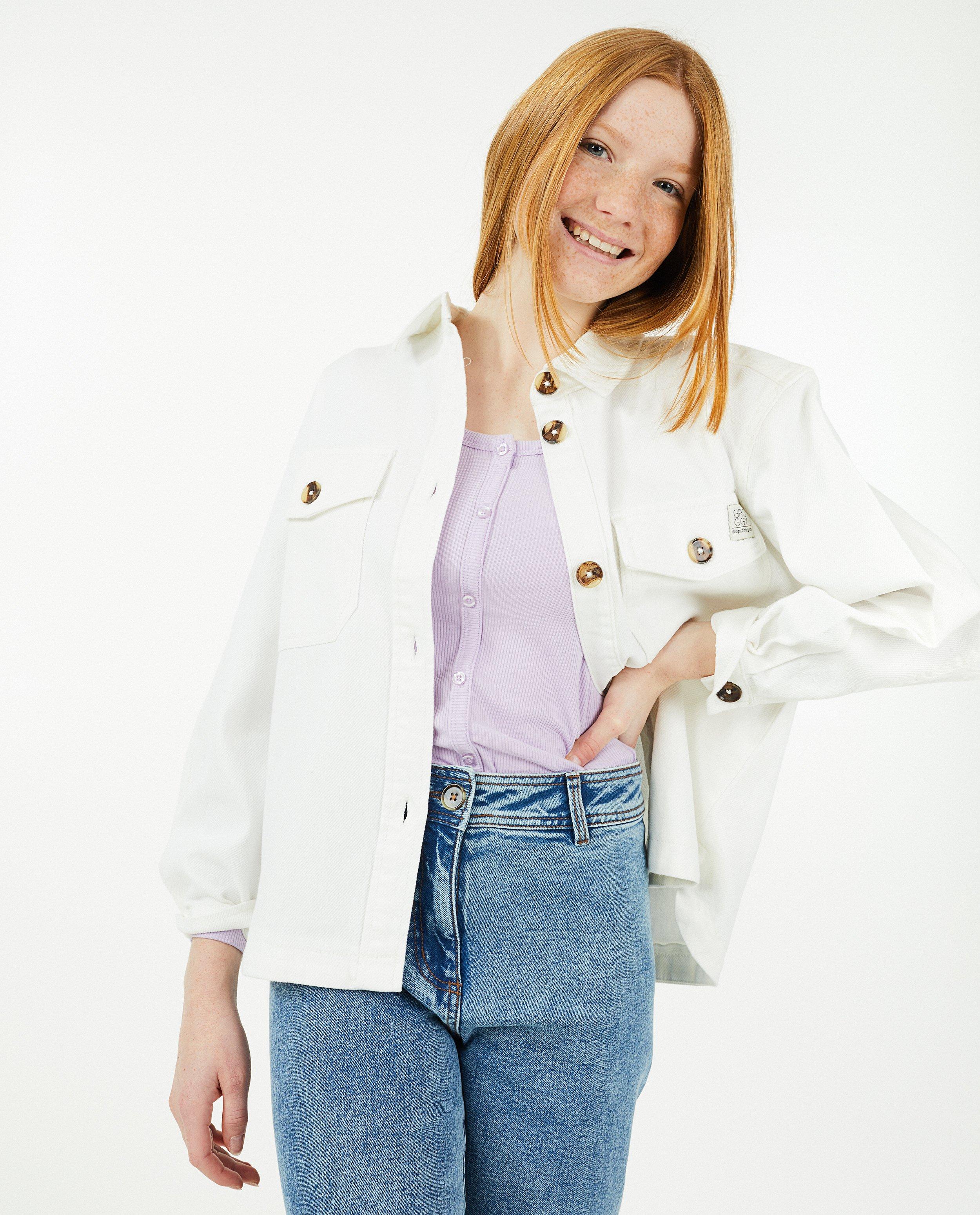 Blazers - Veste en jeans blanche
