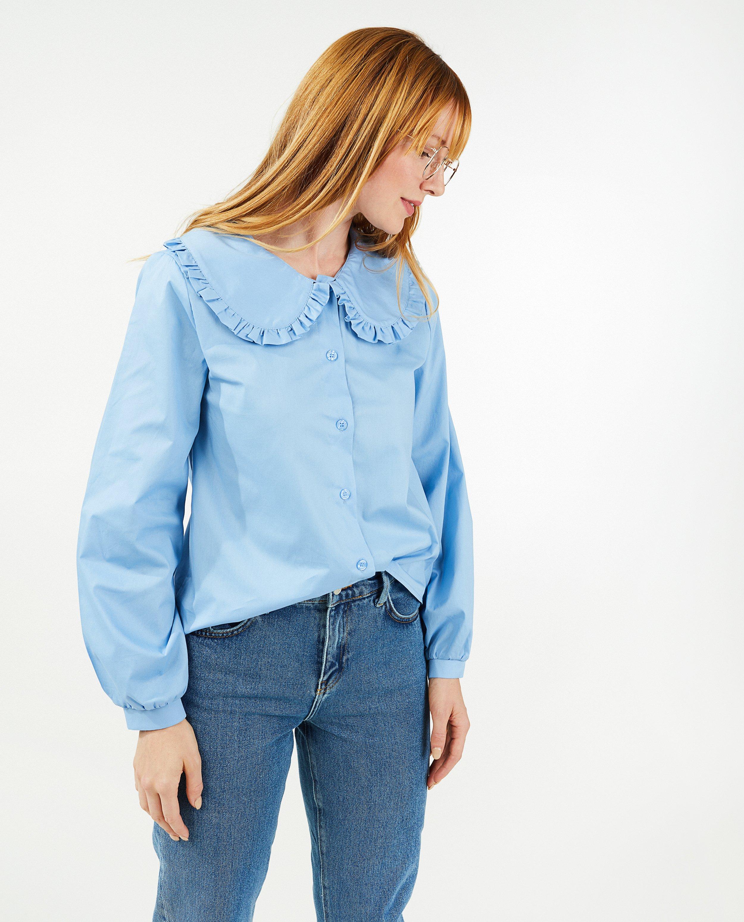 Hemd met Peter Pan-kraag Ella Italia - in blauw - Ella Italia