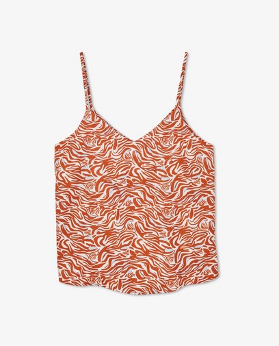 Oranje hemdje met zebraprint