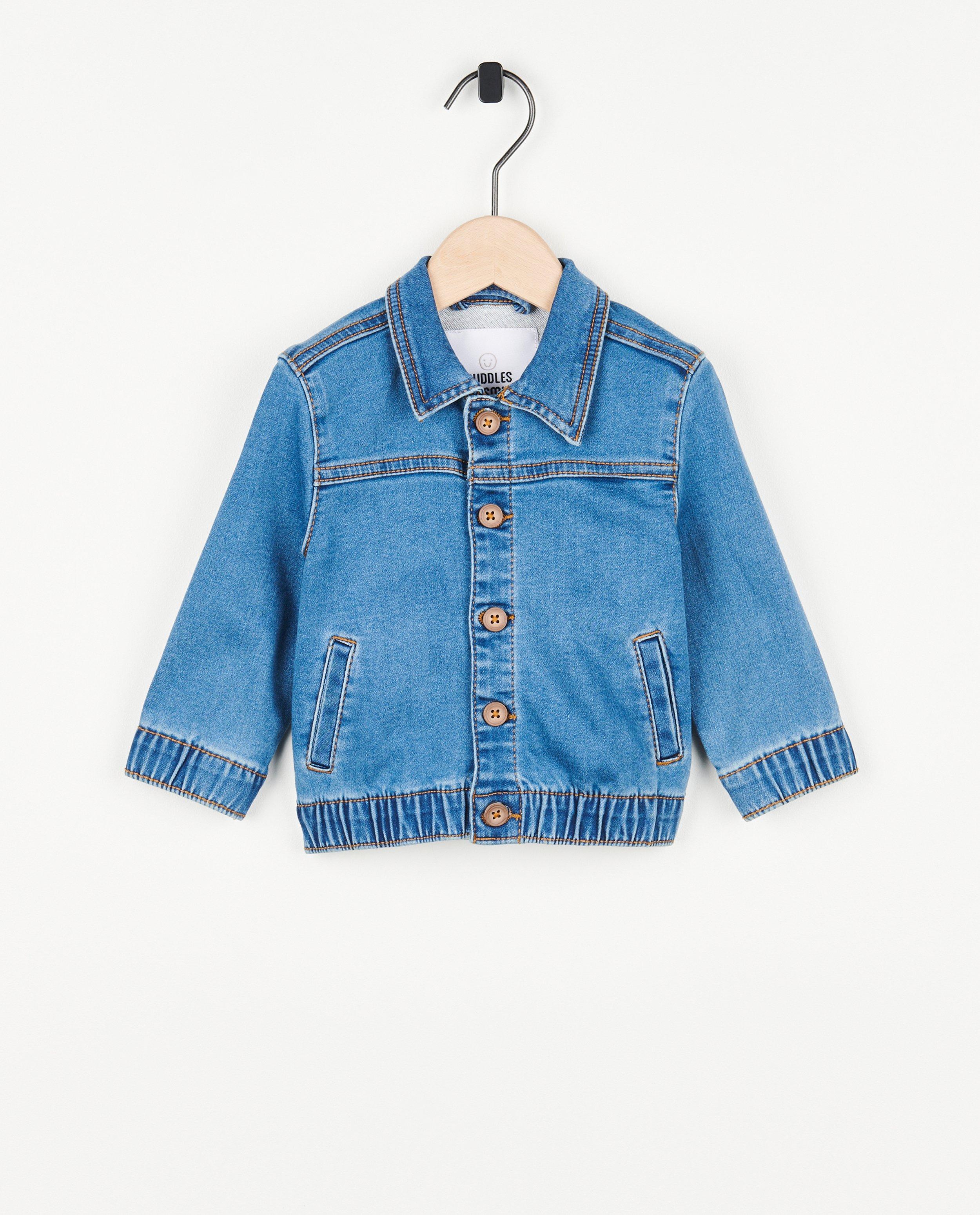 Blauw jeansvestje met knopen - null - Cuddles and Smiles