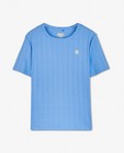 T-shirts - T-shirt bleu côtelé