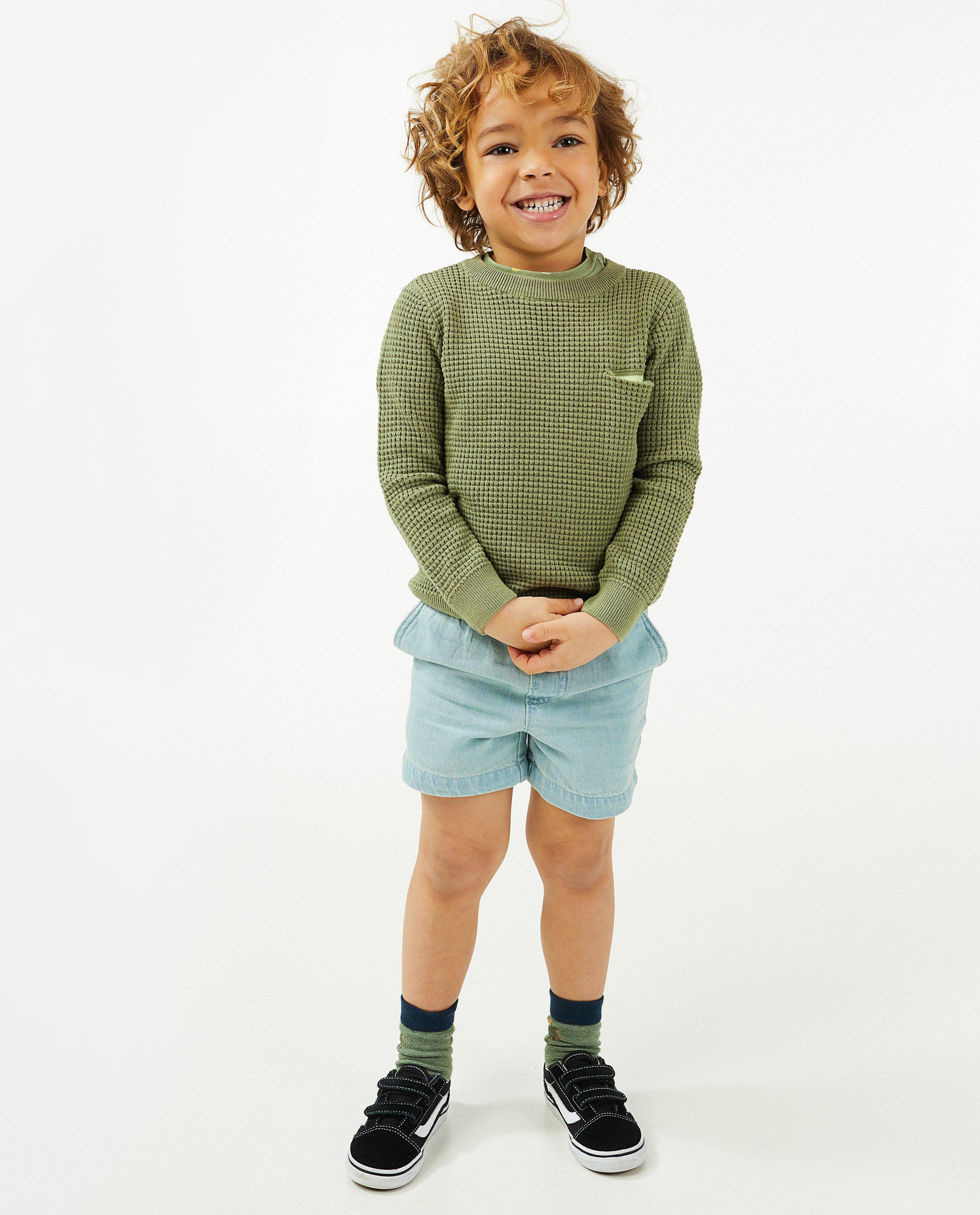 Biokatoenen trui met borstzakje - Product Detail - khaki - afbeelding nummer 1