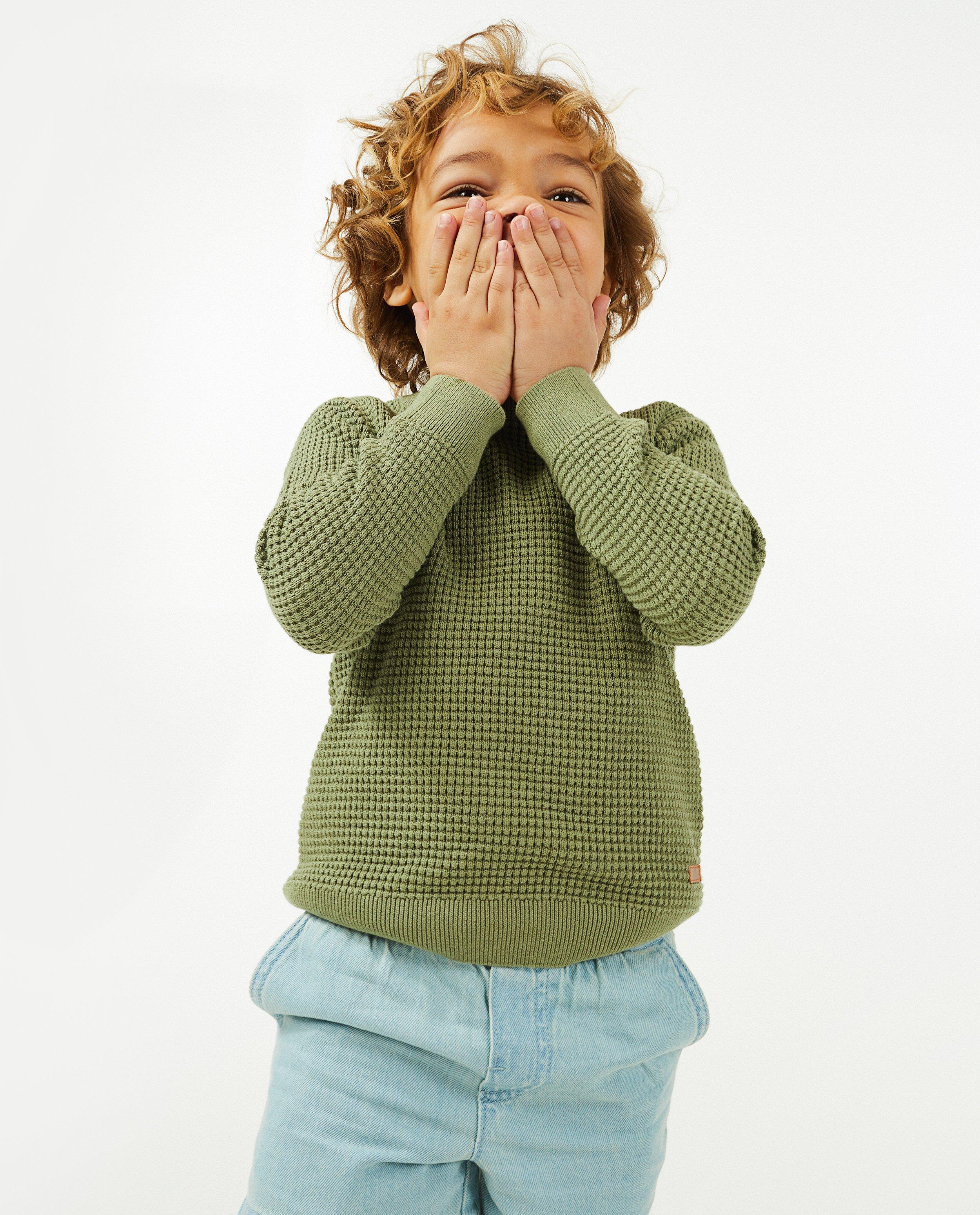 Biokatoenen trui met borstzakje - Product Detail - khaki - afbeelding nummer 2