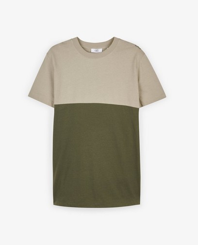 Groen T-shirt met color block CKS