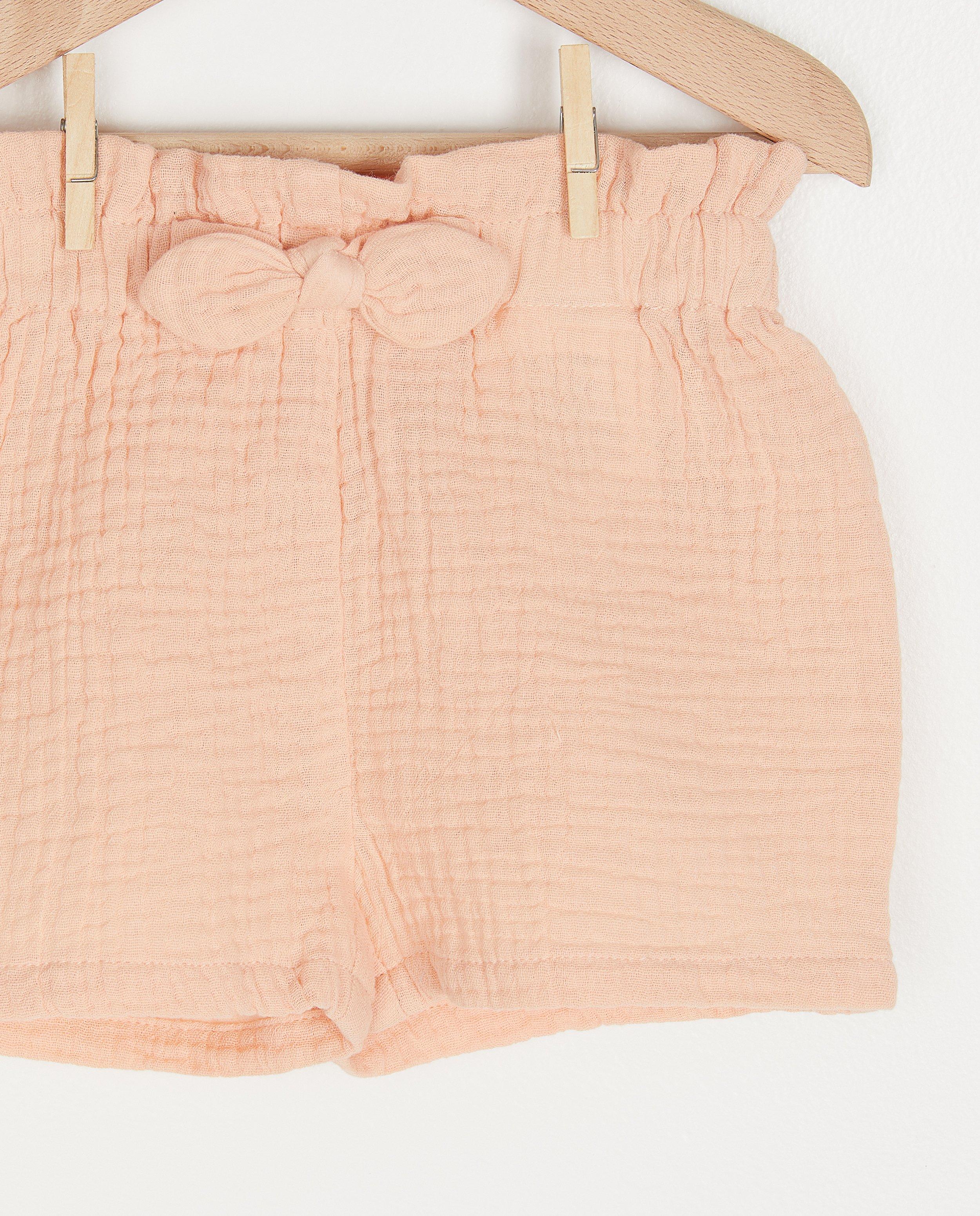 Shorts - Short en coton bio rose clair