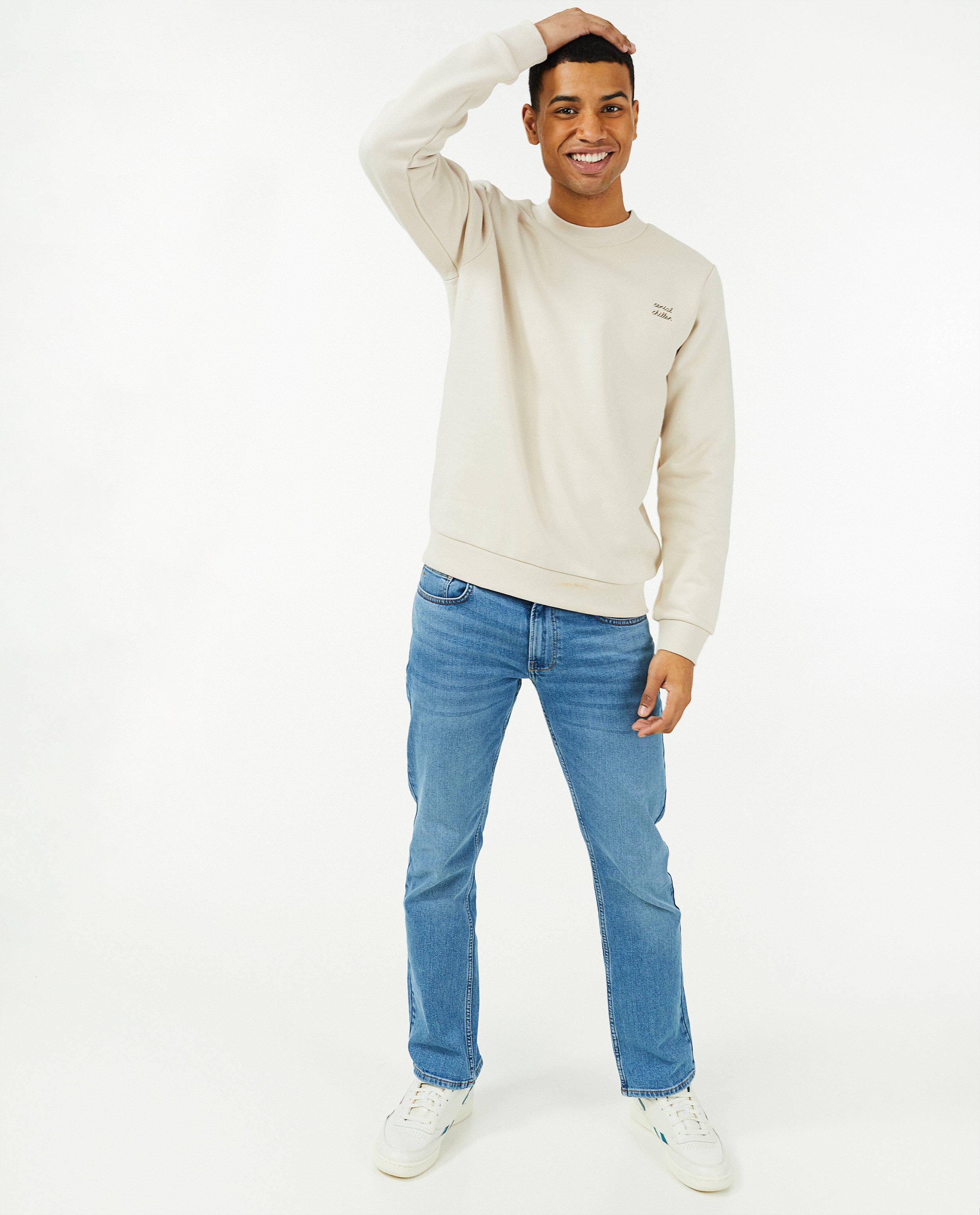 Ecru sweater met opschrift - null - Quarterback