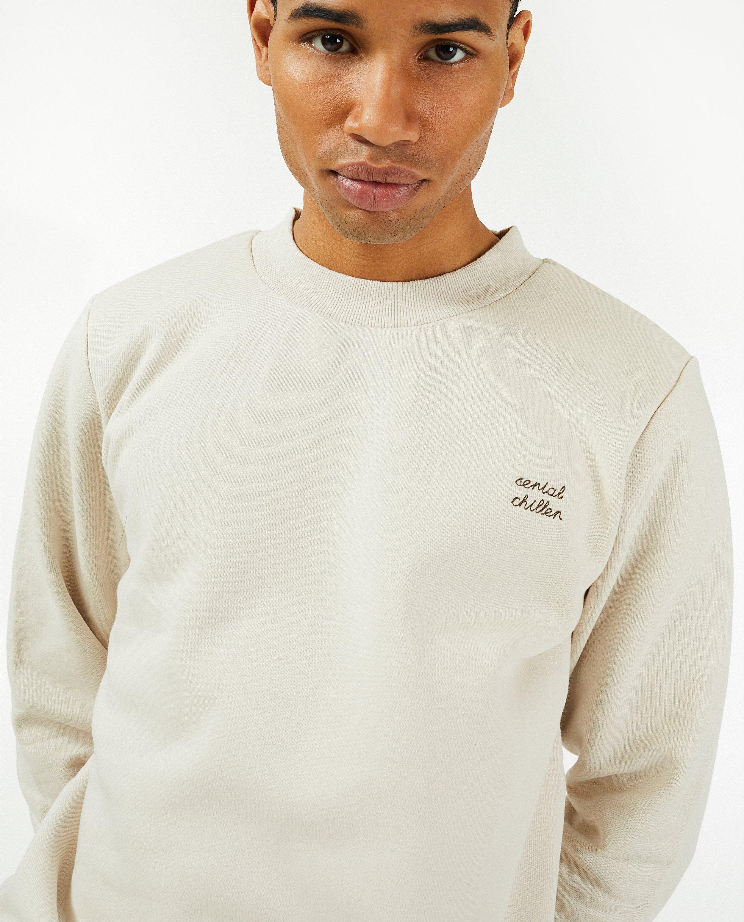 Sweaters - Ecru sweater met opschrift