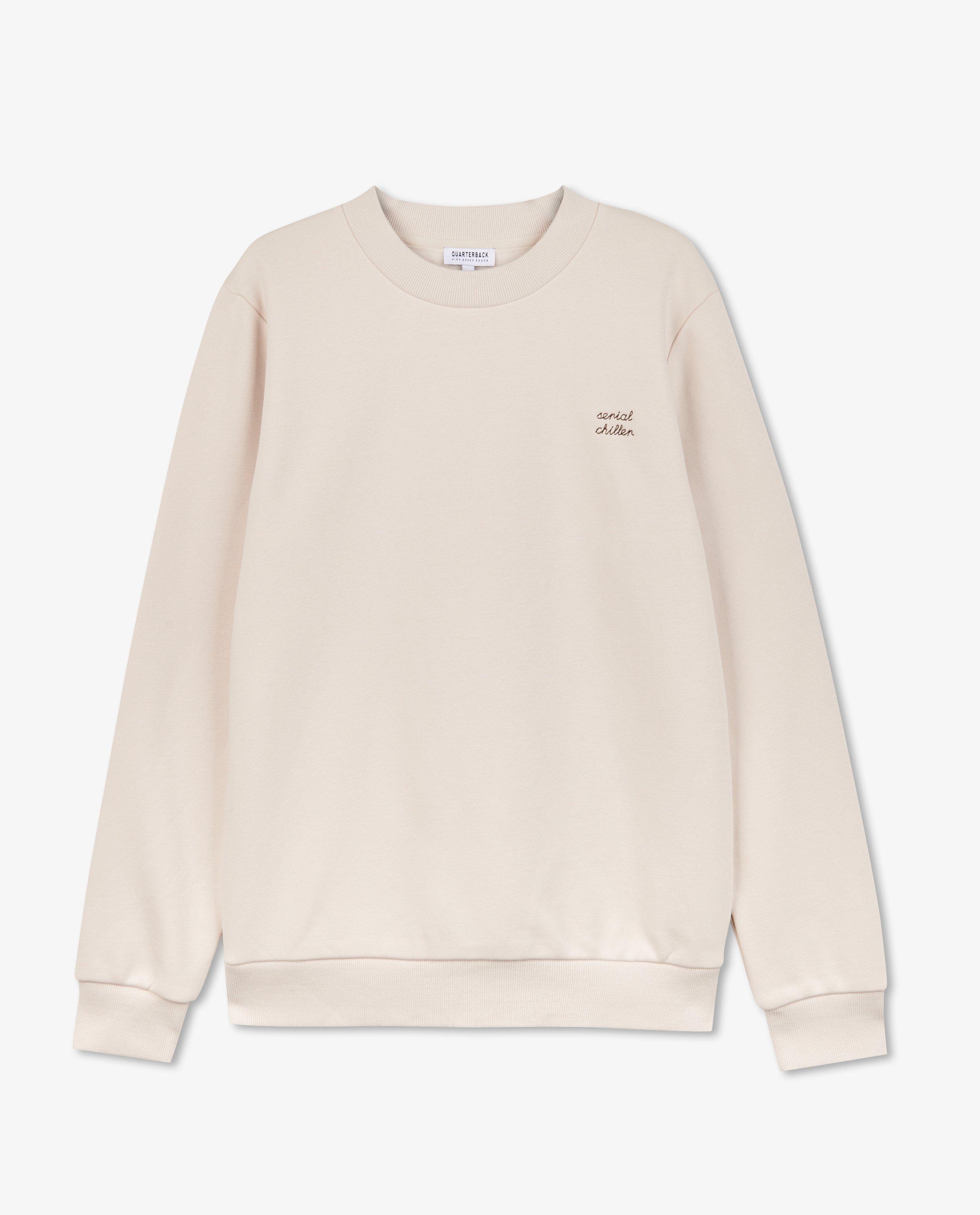 Sweaters - Ecru sweater met opschrift