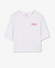 T-shirts - Wit T-shirt met opschrift Maude