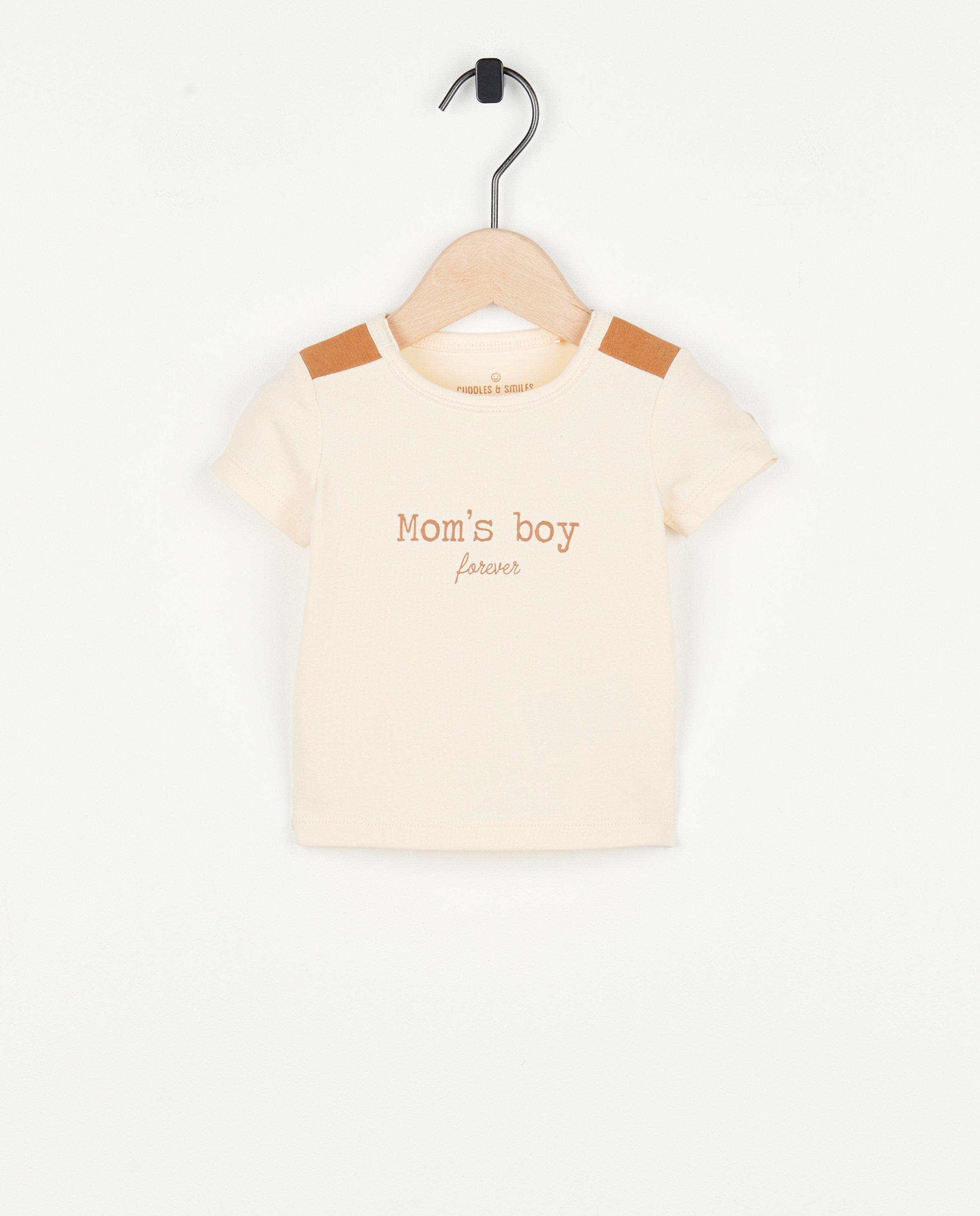 T-shirt blanc Mom’s Boy - null - Newborn 50-68