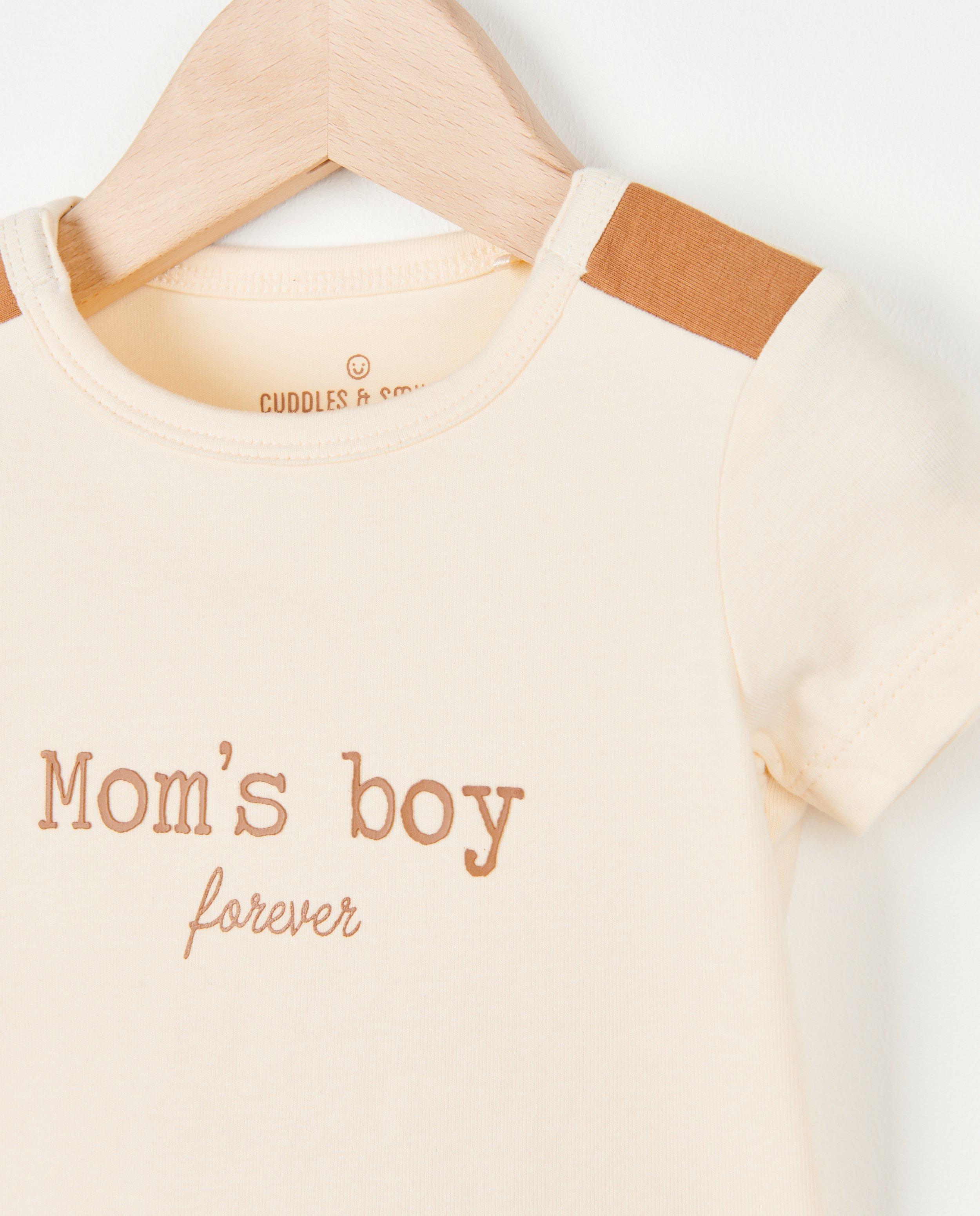 T-shirts - T-shirt blanc Mom’s Boy