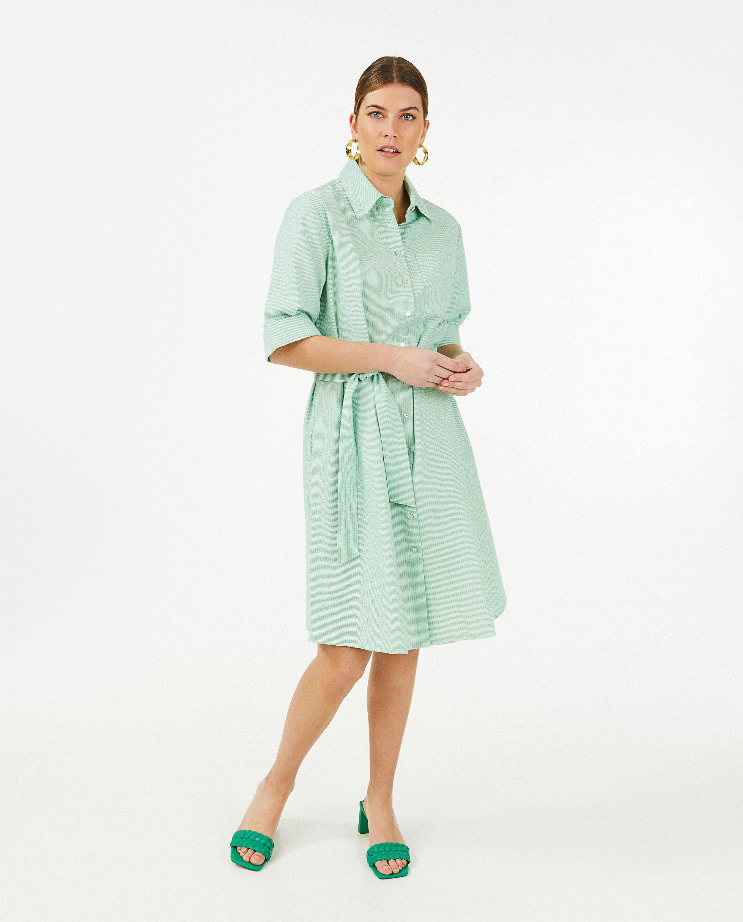 Robe vert pastel à rayures - null - Sora