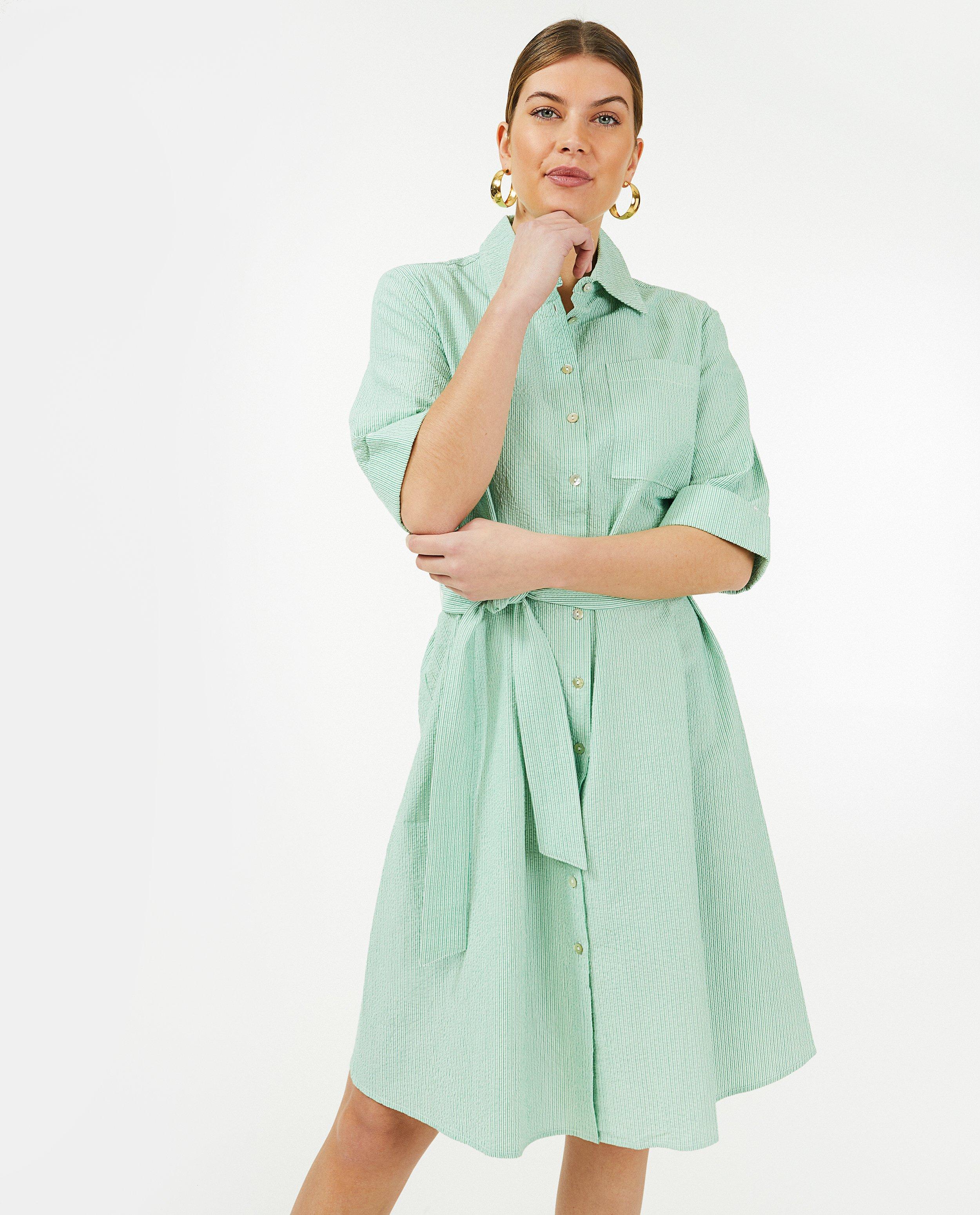 Robes - Robe vert pastel à rayures