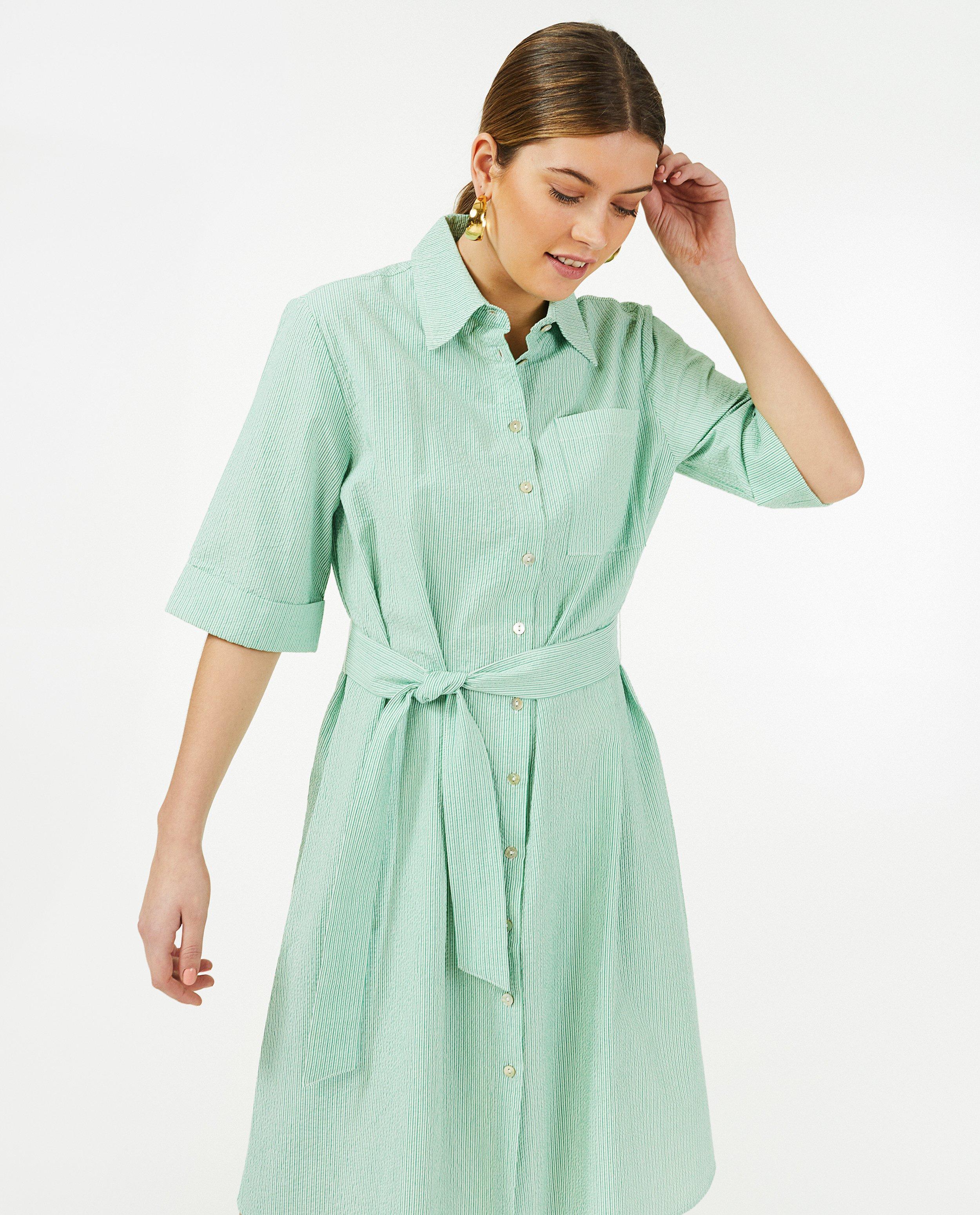 Robes - Robe vert pastel à rayures