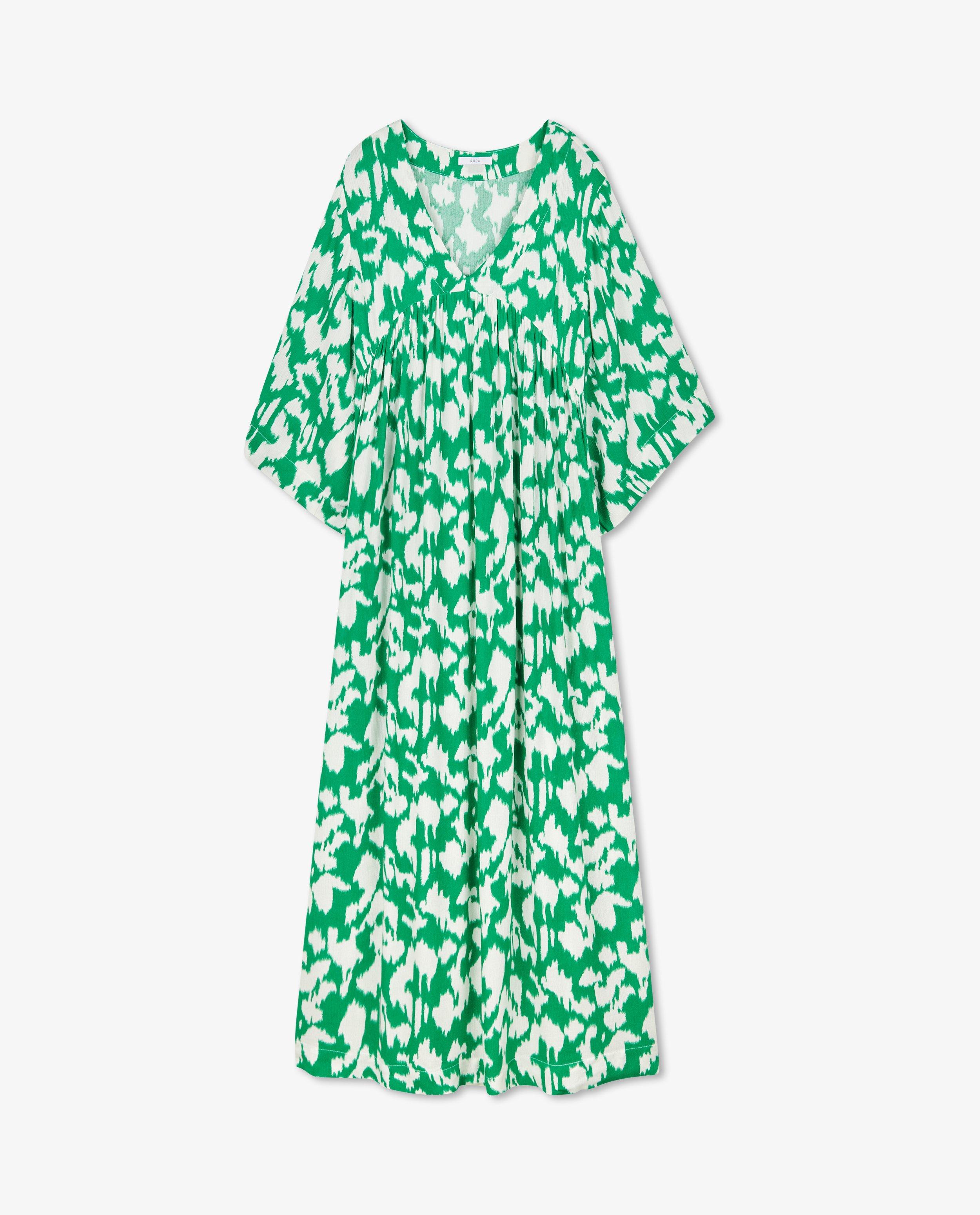 Robe verte à imprimé - null - Sora