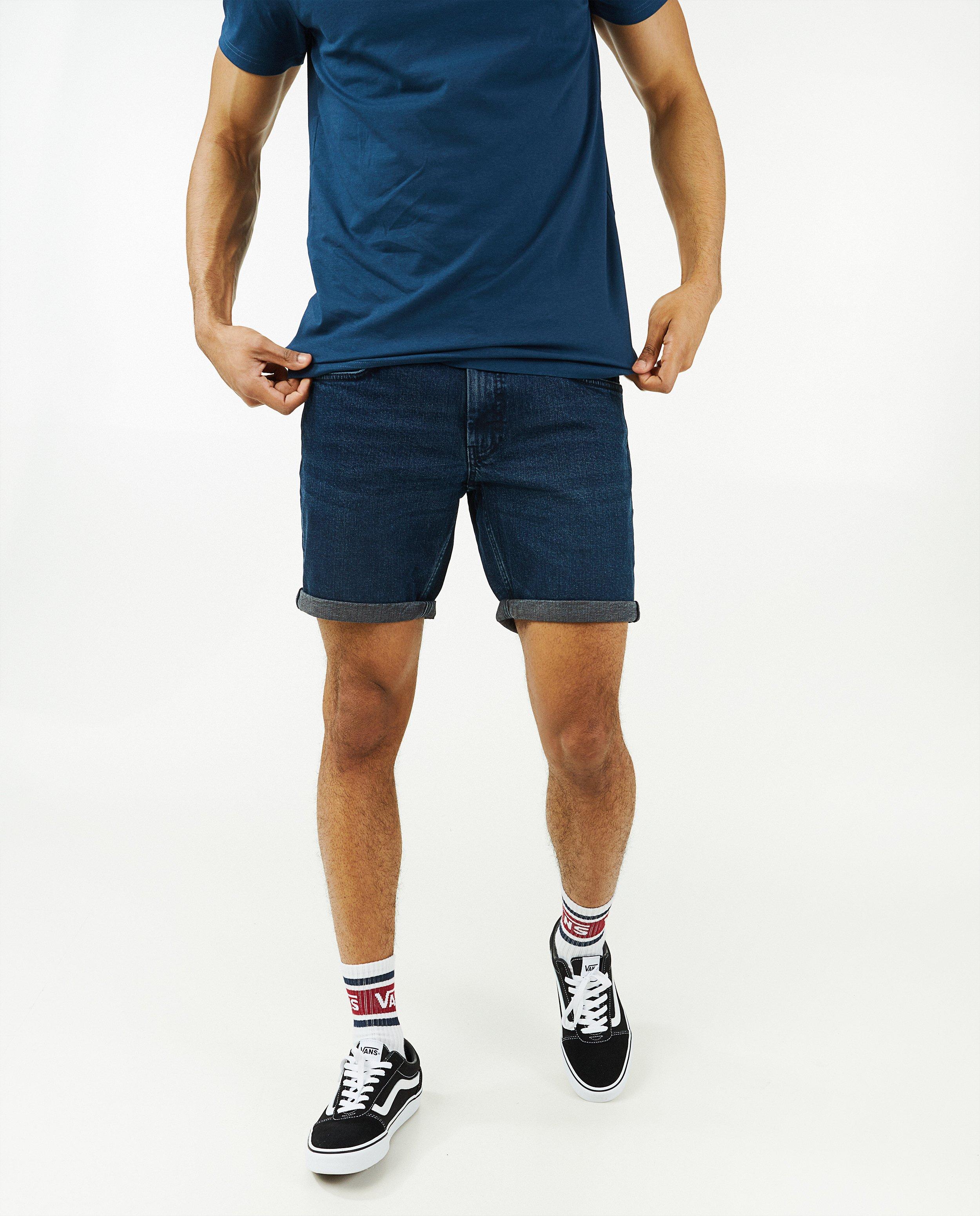 Shorten - Donkerblauwe jeansshort Jeff