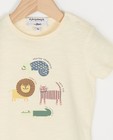 T-shirts - T-shirt écru à imprimé animal