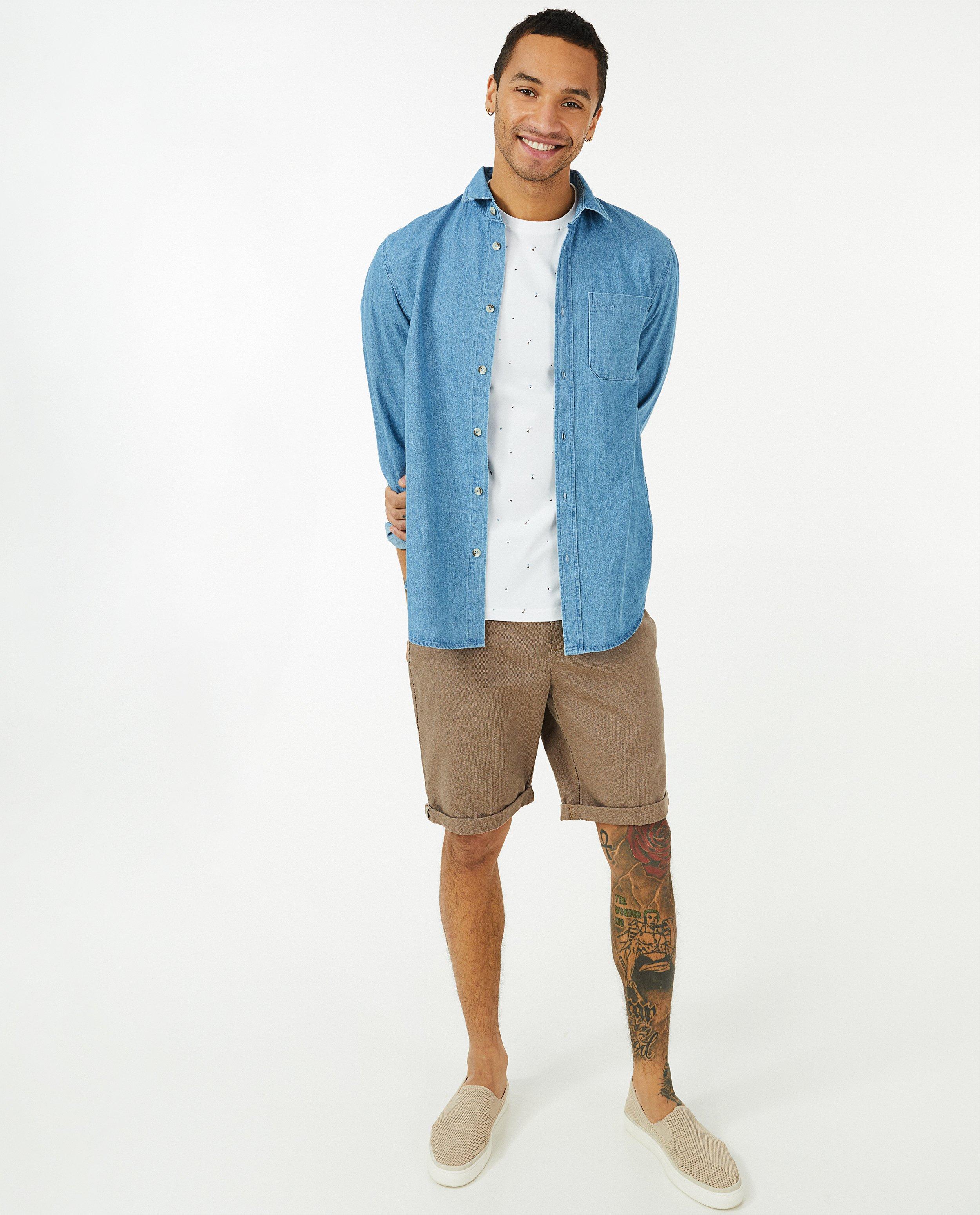 Chemise bleue en denim - null - Quarterback