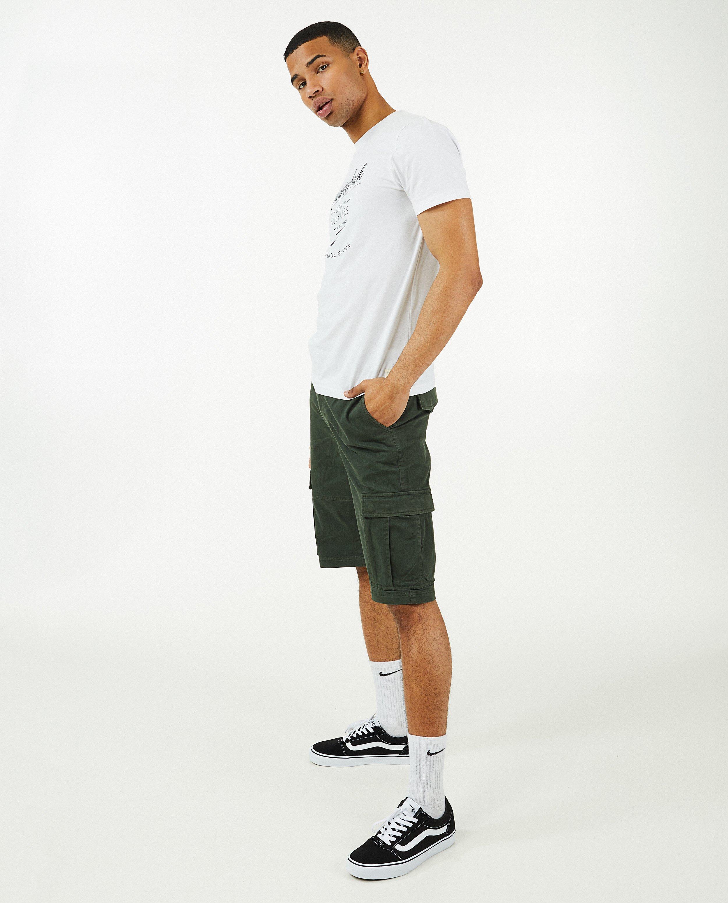 Donkergroene cargo short - null - Quarterback