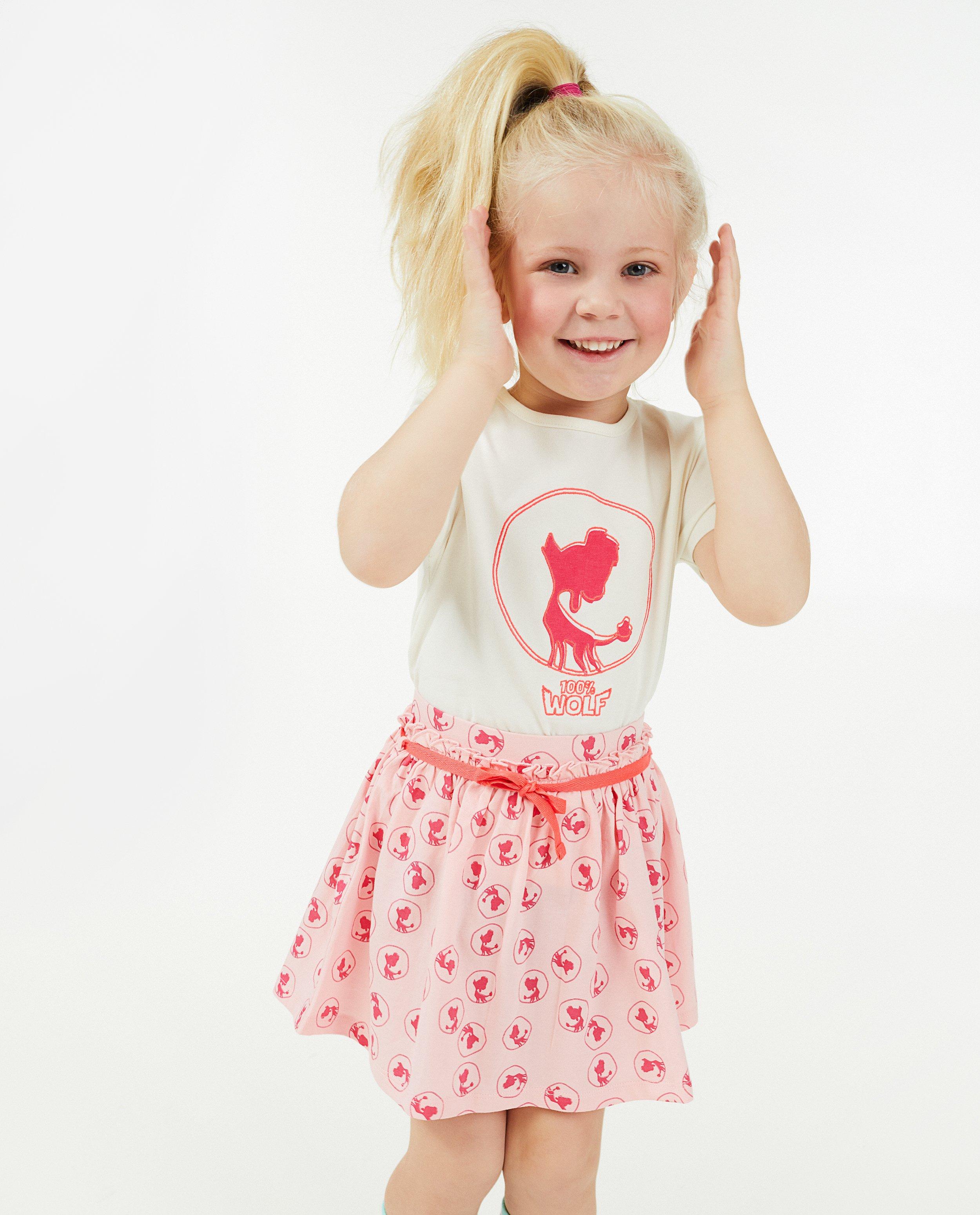 T-shirts - Wit T-shirt met print 100% Wolf