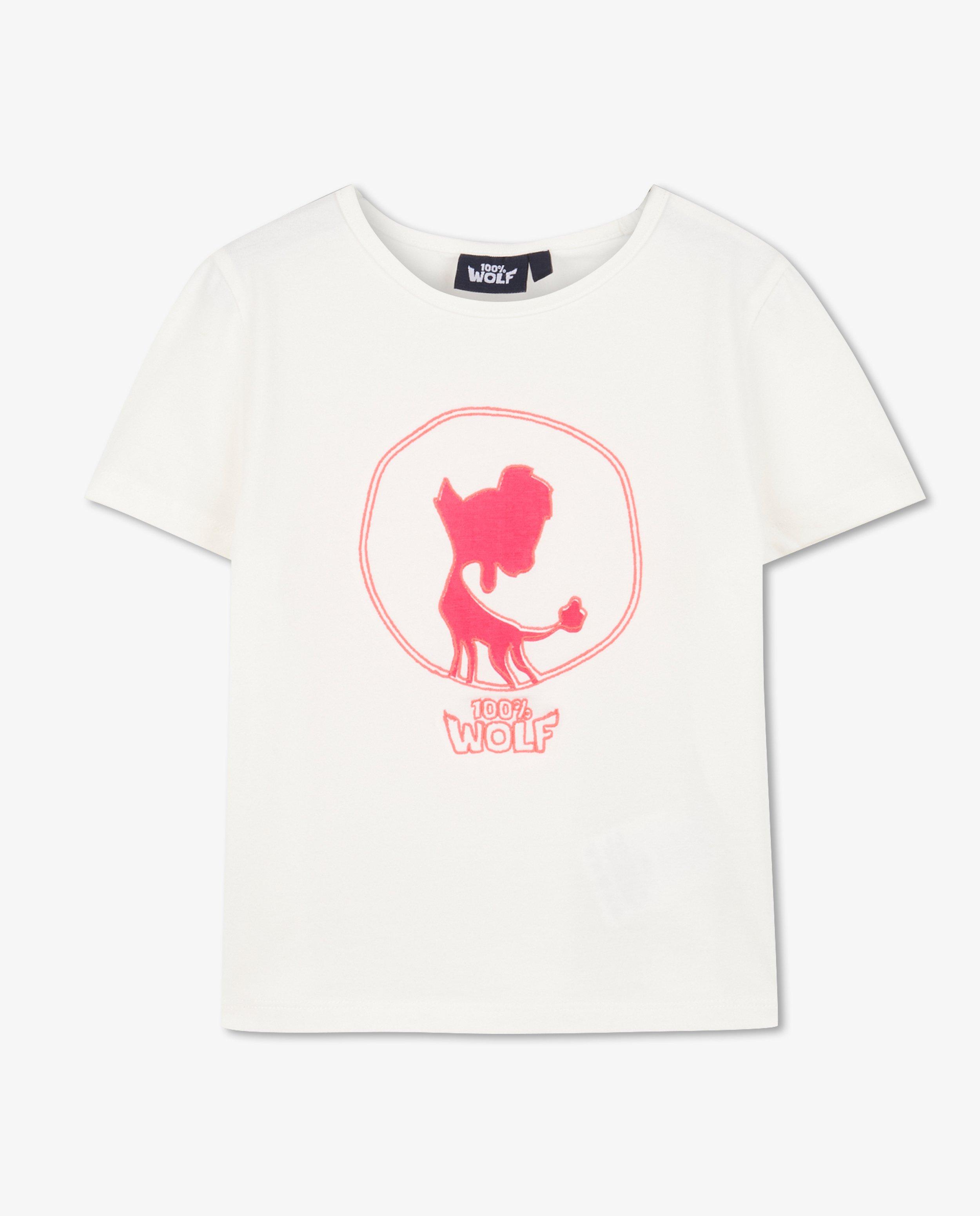 T-shirts - T-shirt blanc à imprimé 100 % Loup