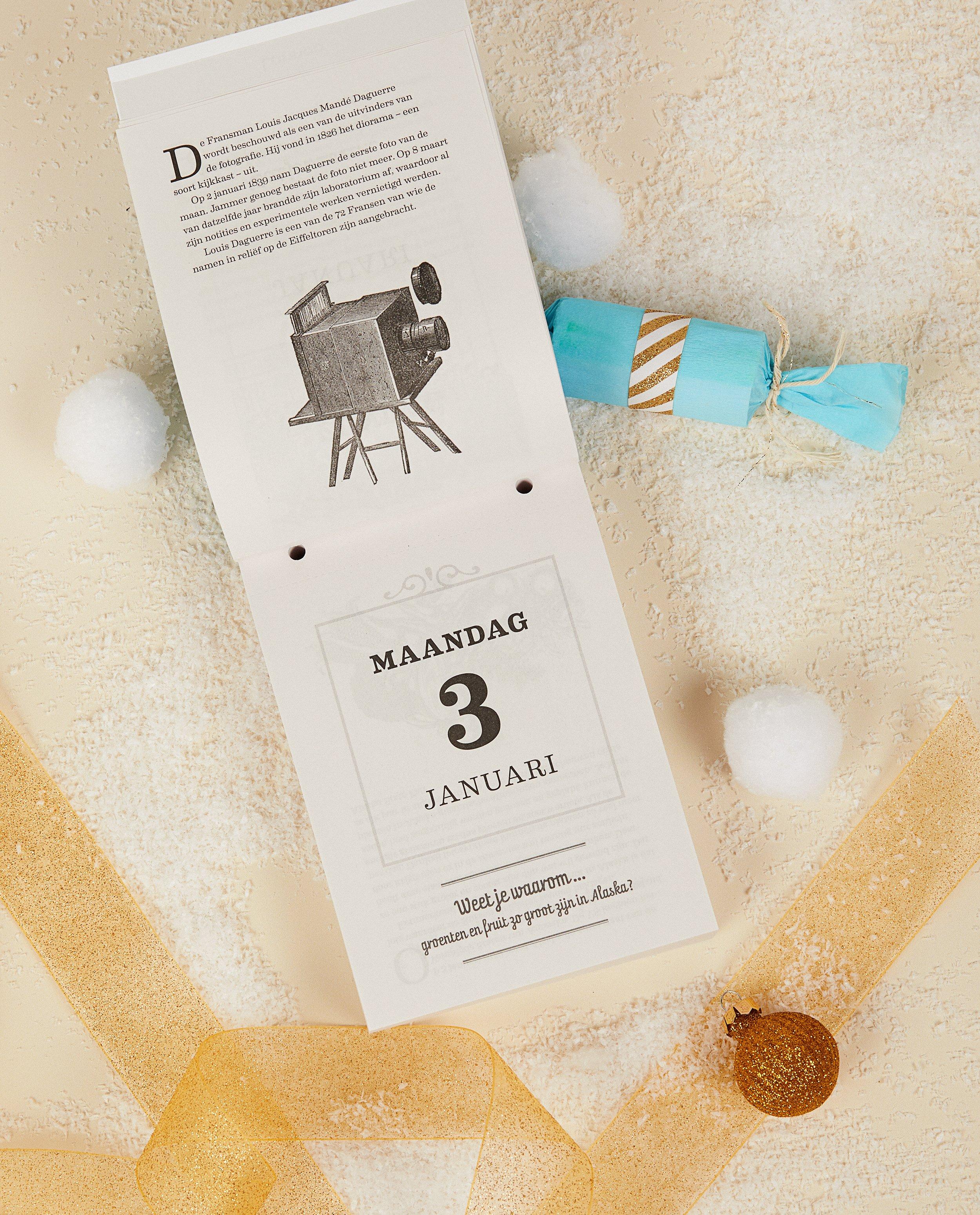 Cadeaux - Calendrier « 365 feiten waar je helemaal niets aan hebt »