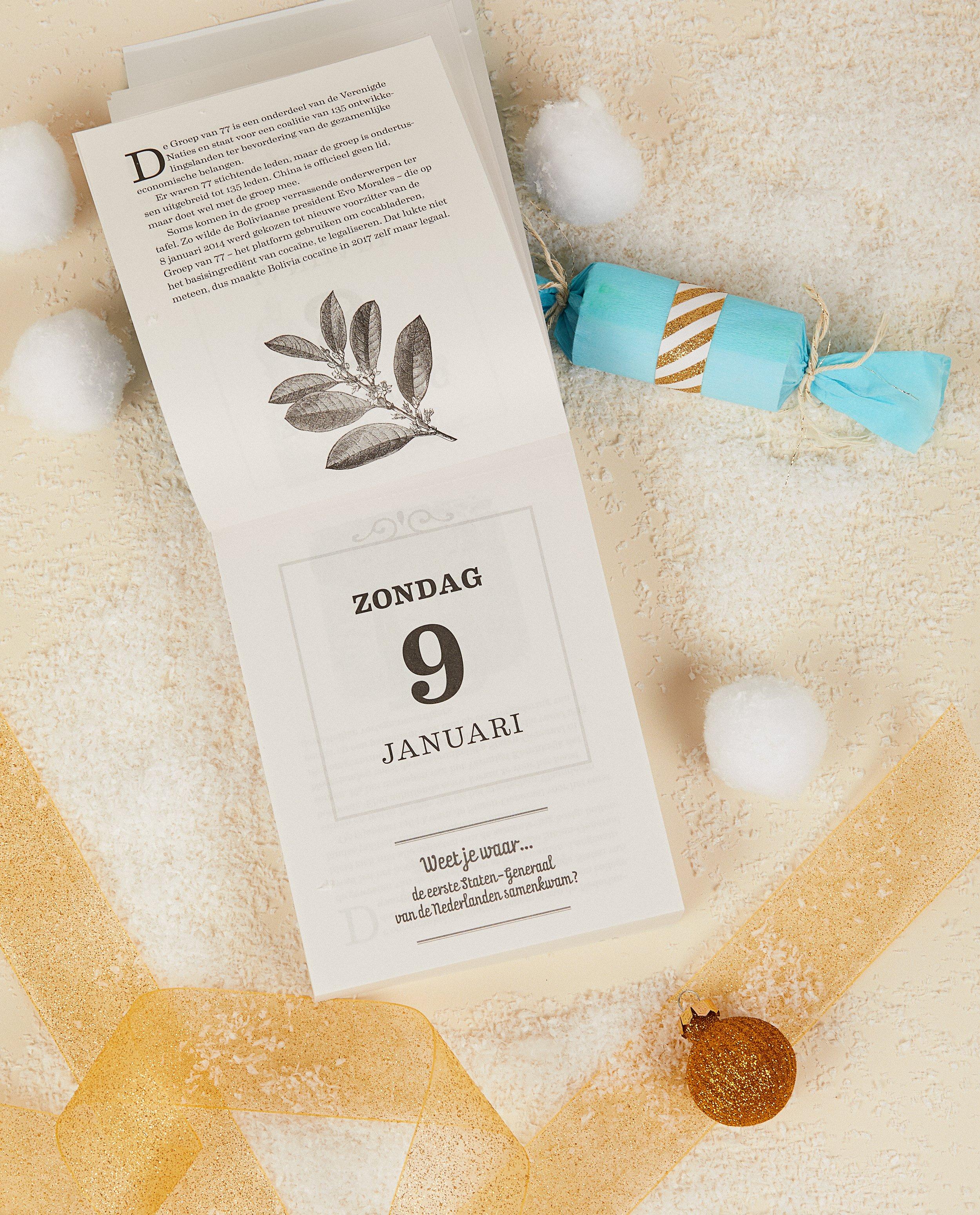 Cadeaux - Calendrier « 365 feiten waar je helemaal niets aan hebt »