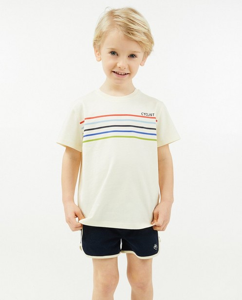 T-shirts - Ecru T-shirt met strepen Baptiste, 2-7 jaar