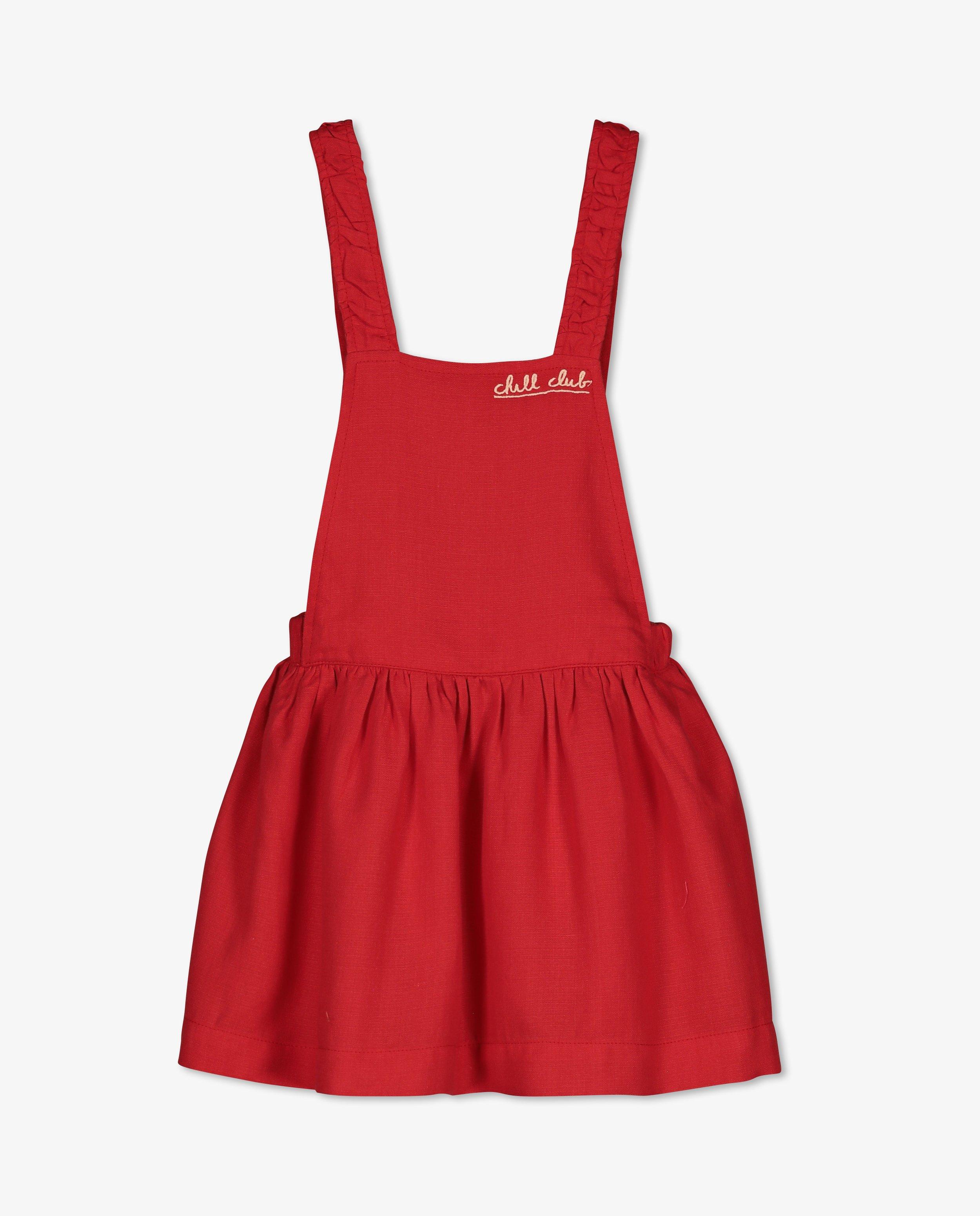 Robes - Robe salopette rouge fred + ginger