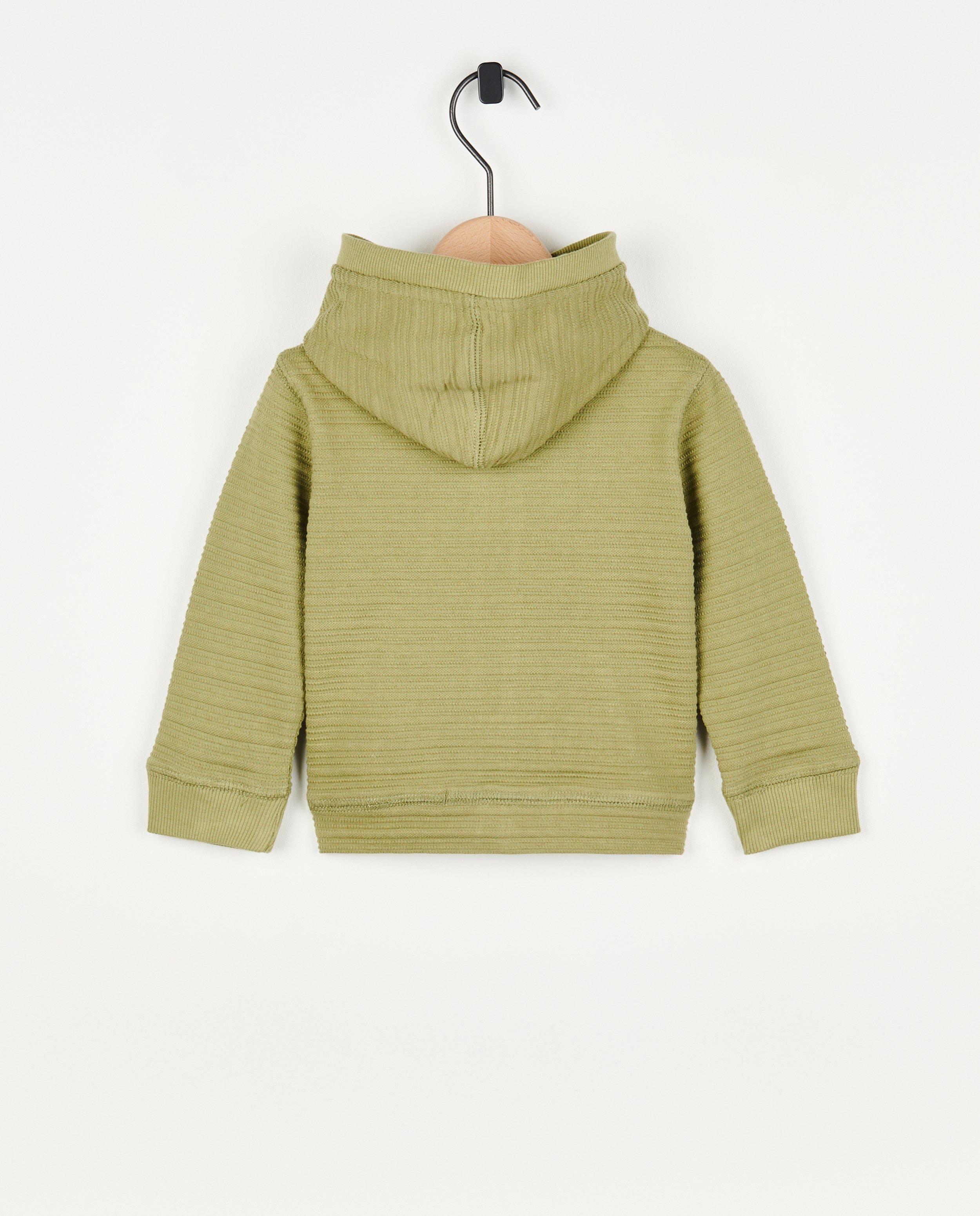 Cardigans - Gilet molletonné avec fermeture à glissière en coton bio