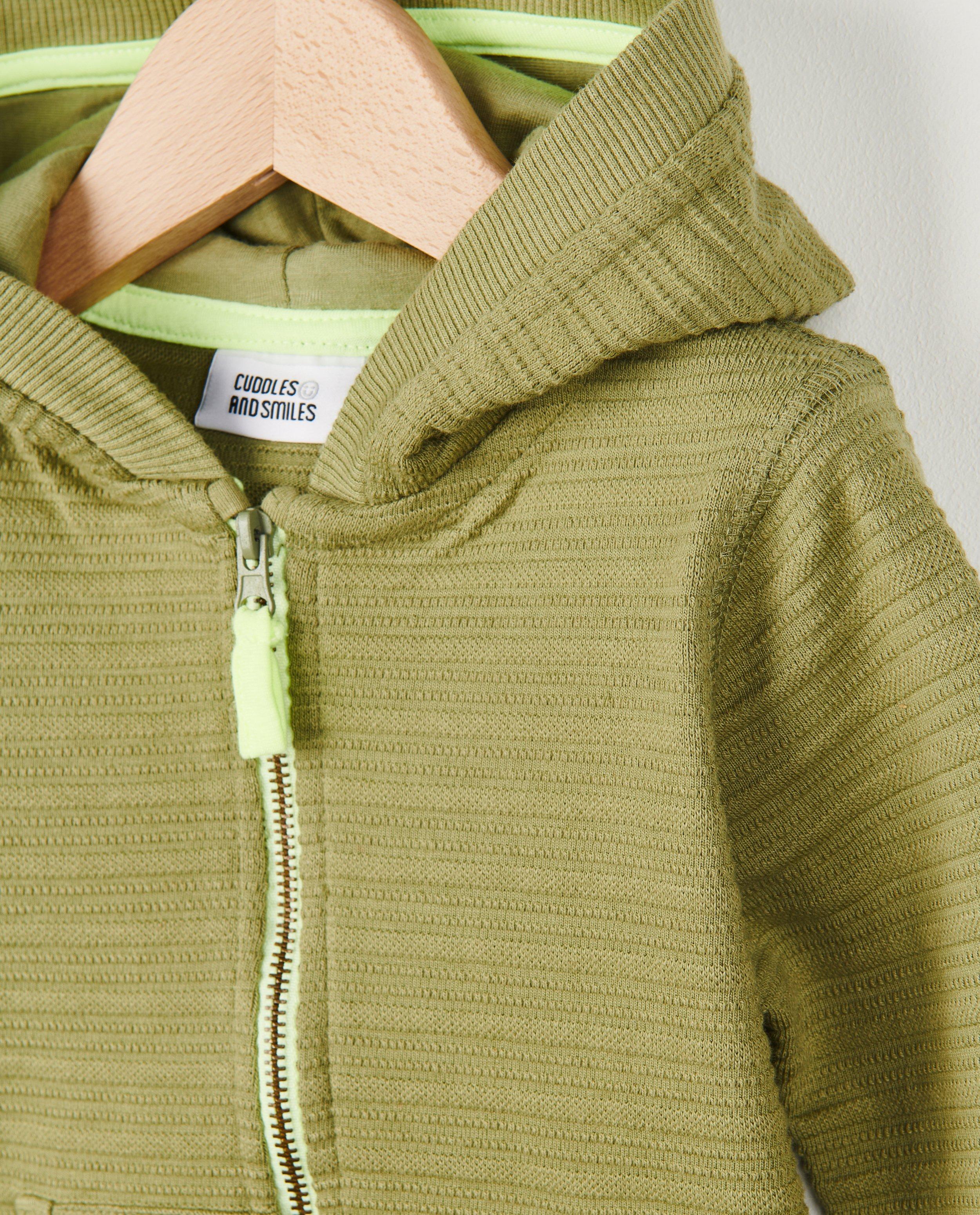 Cardigans - Gilet molletonné avec fermeture à glissière en coton bio