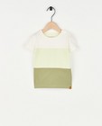 Wit T-shirtje met color block - null - Cuddles and Smiles